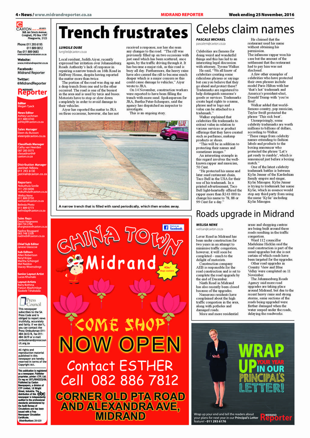 Midrand Reporter 25 November 2016 page 4