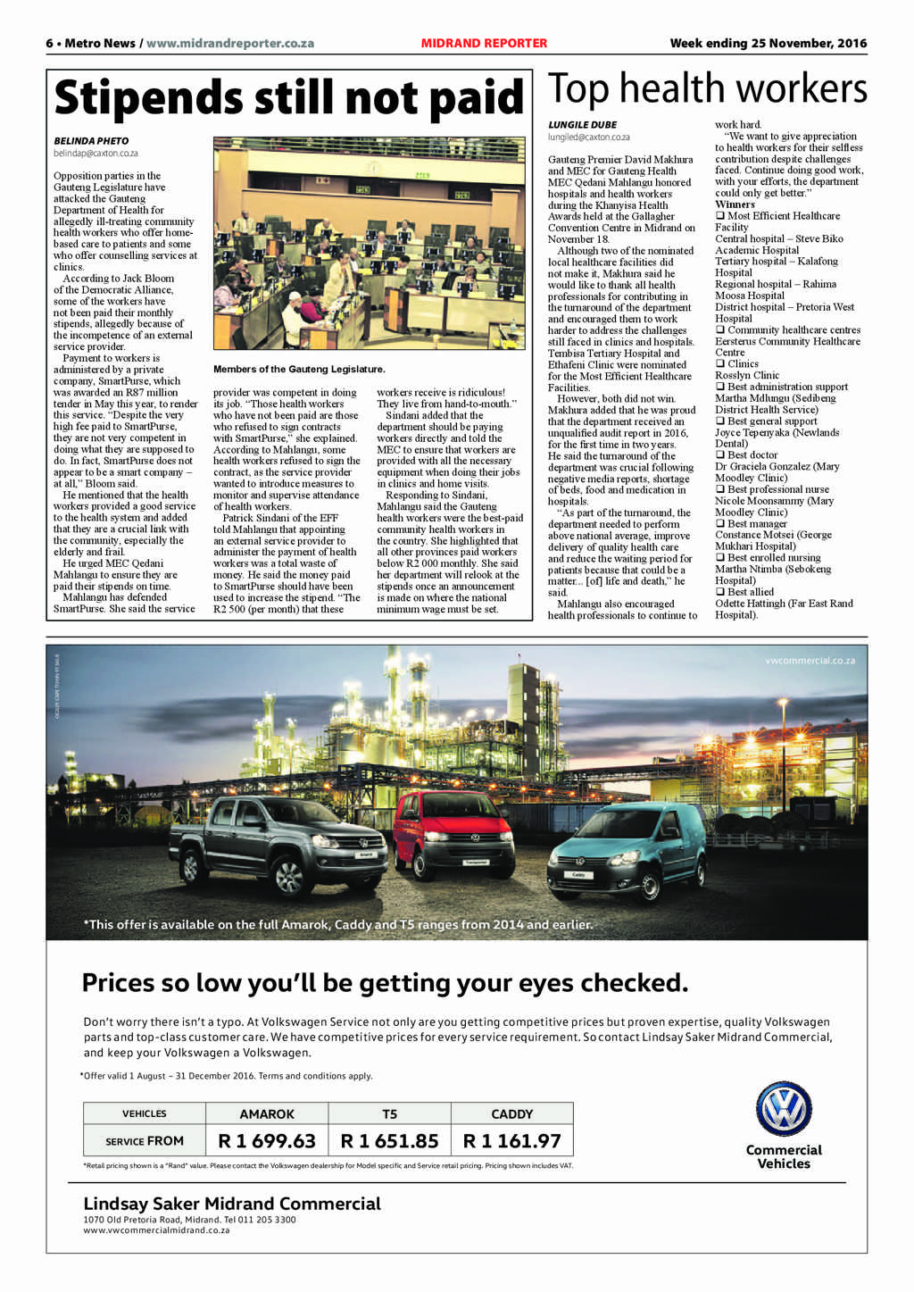 Midrand Reporter 25 November 2016 page 6