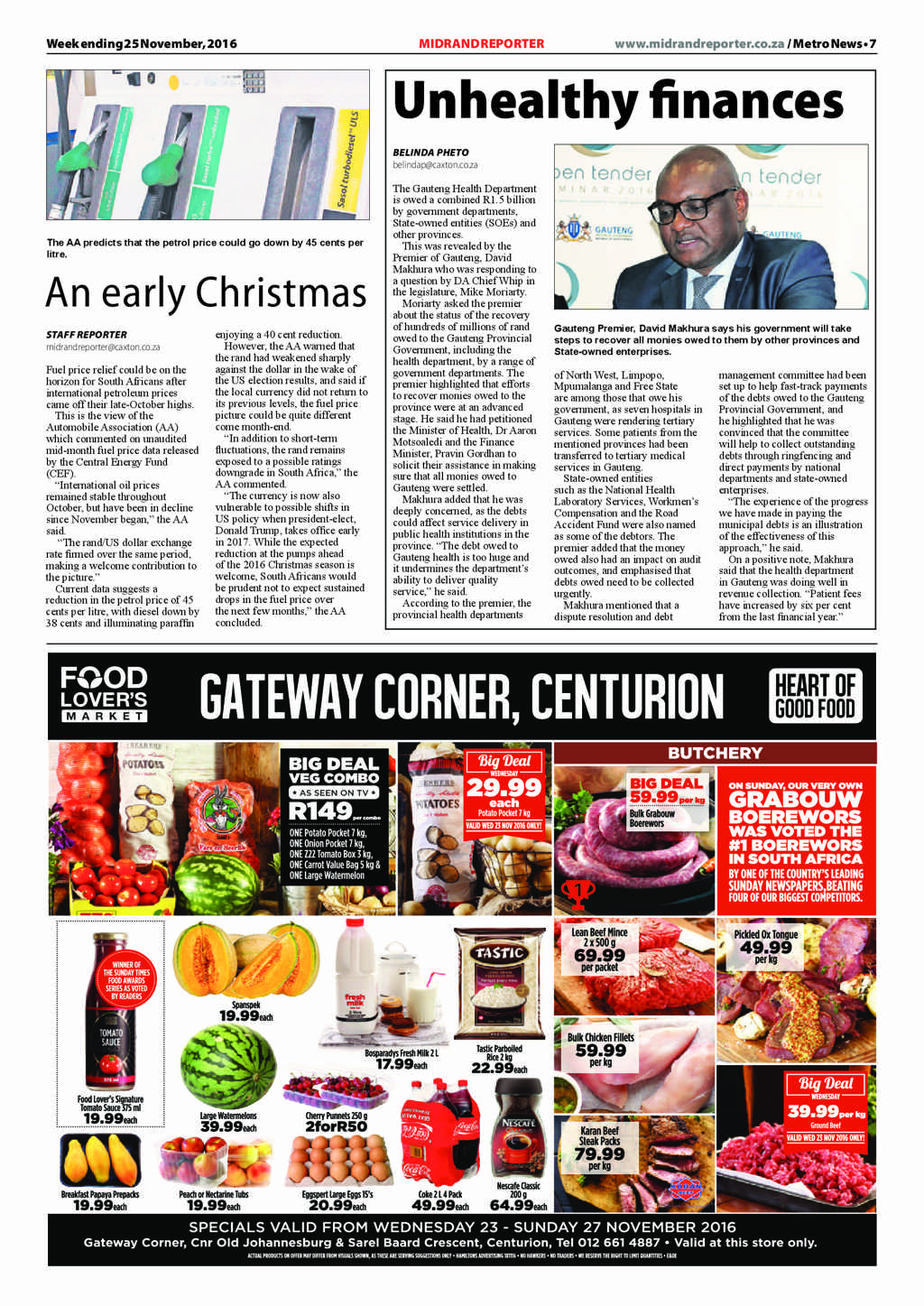 Midrand Reporter 25 November 2016 page 7