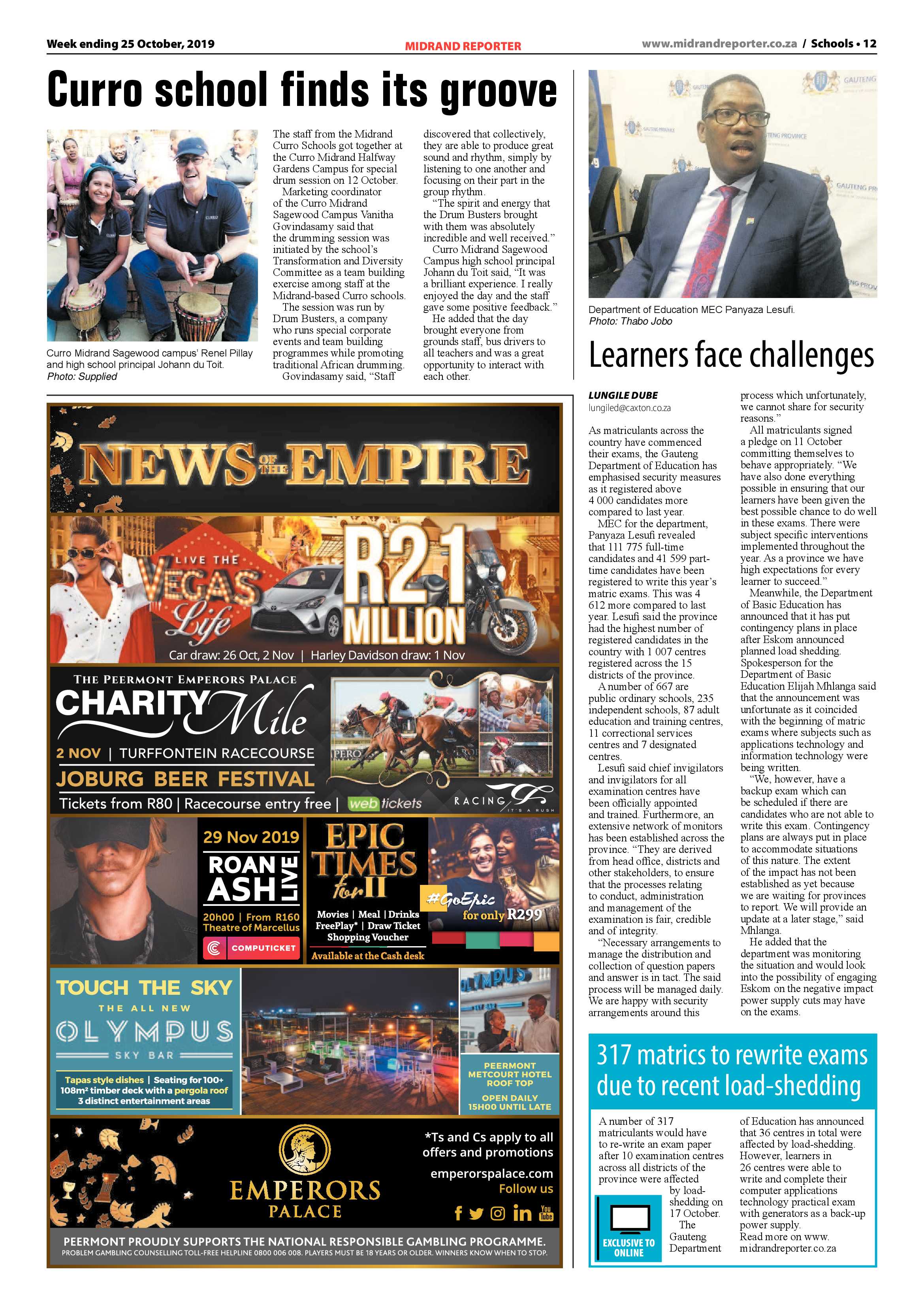 Midrand Reporter 25 October, 2019 page 12