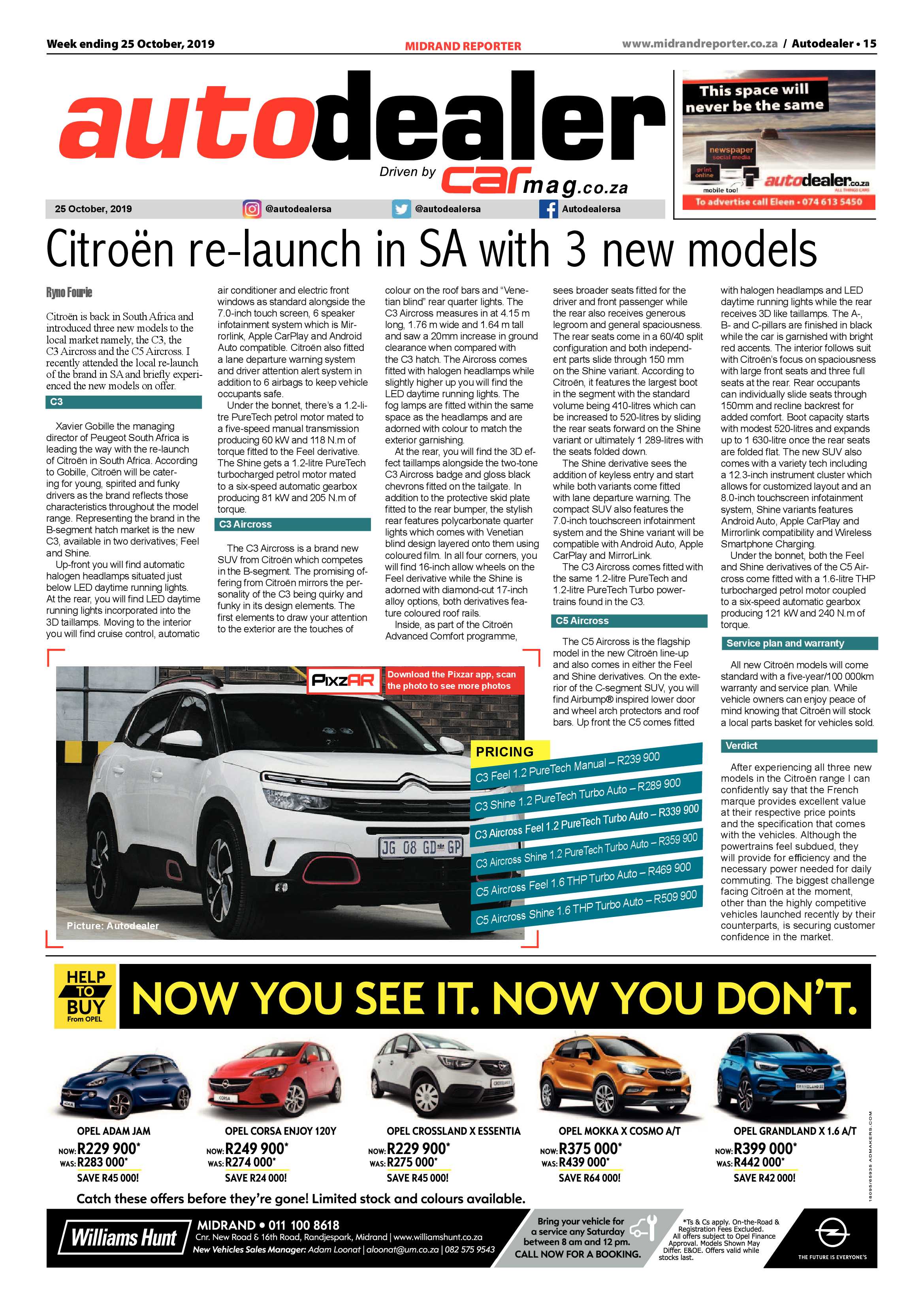Midrand Reporter 25 October, 2019 page 15