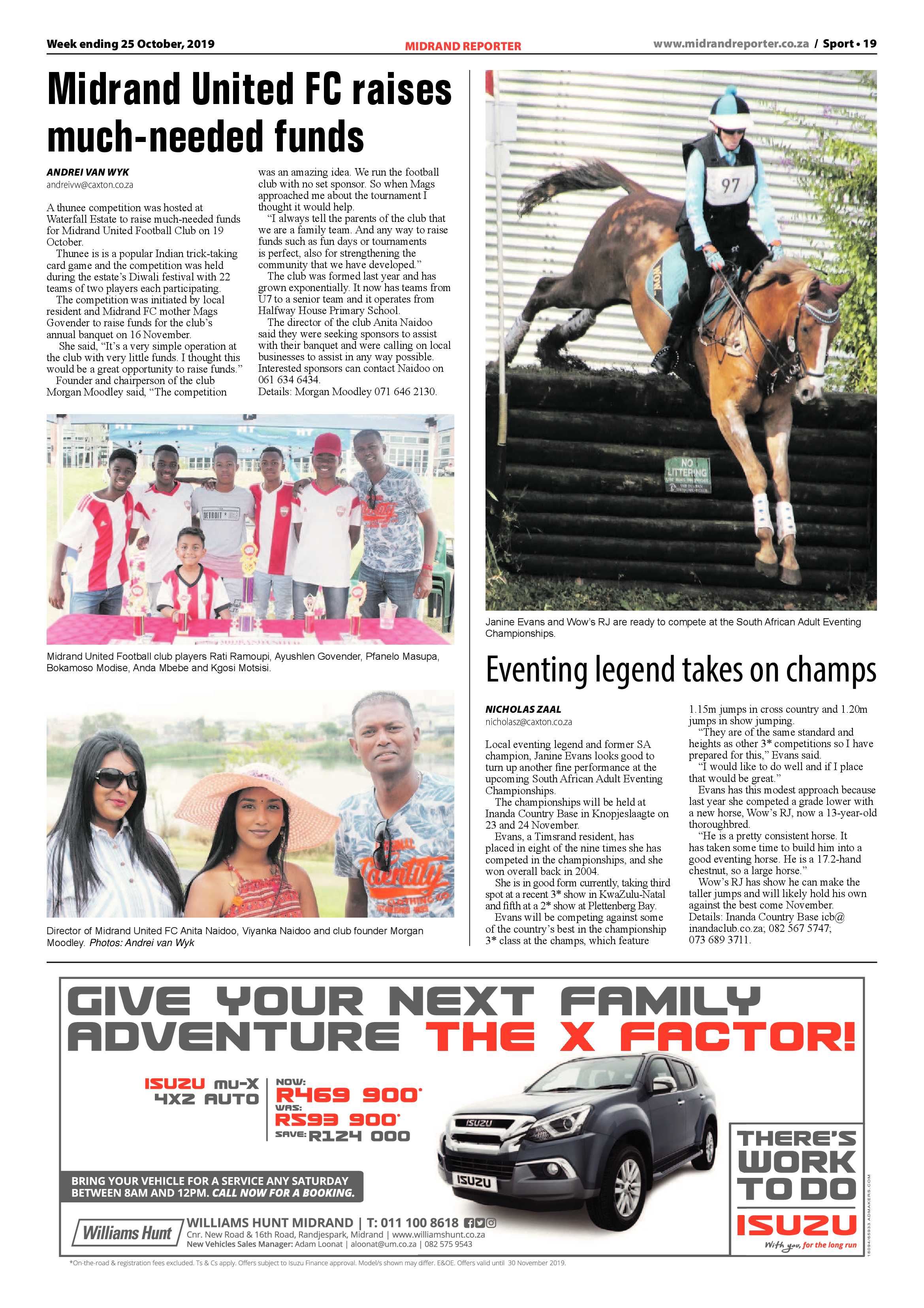 Midrand Reporter 25 October, 2019 page 19