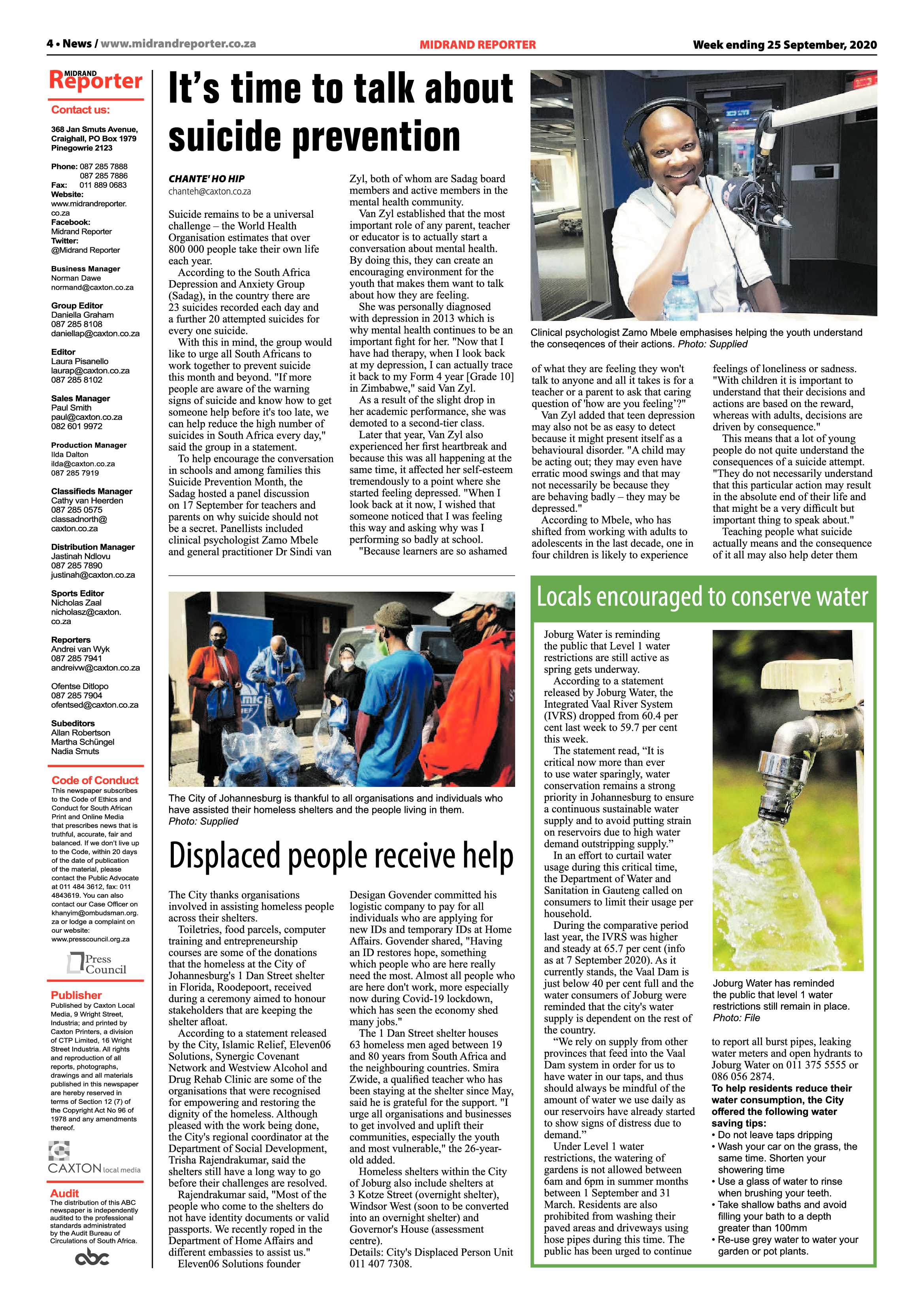 Midrand Reporter 25 September 2020 page 6
