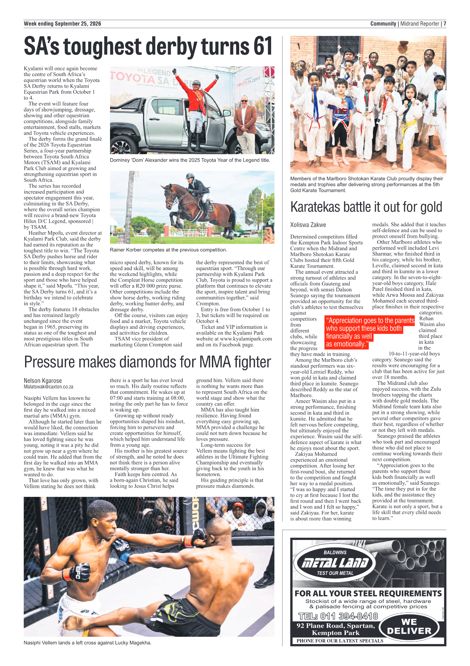 Midrand Reporter 25 September 2026 page 9
