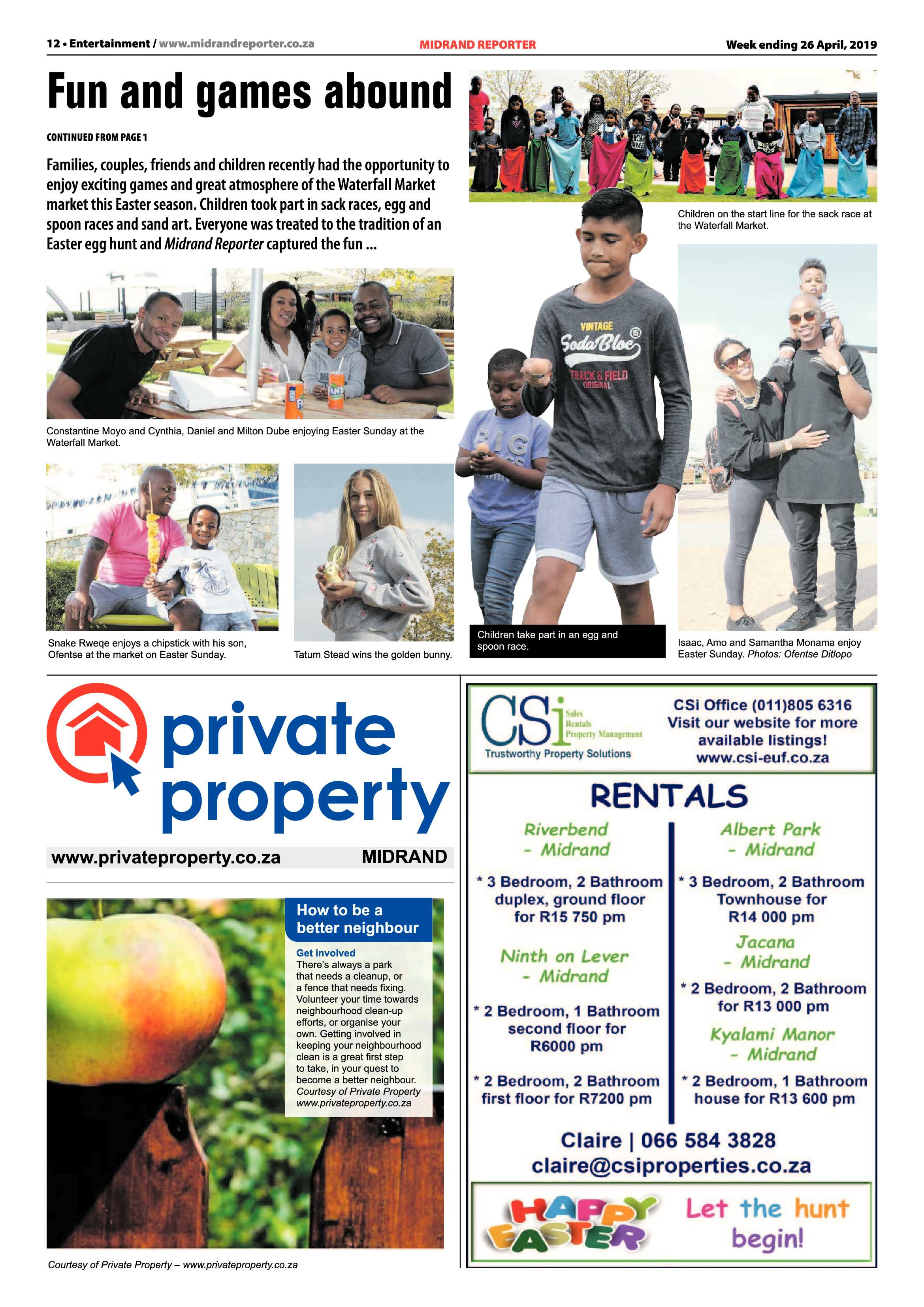 Midrand Reporter 26 April, 2019 page 12