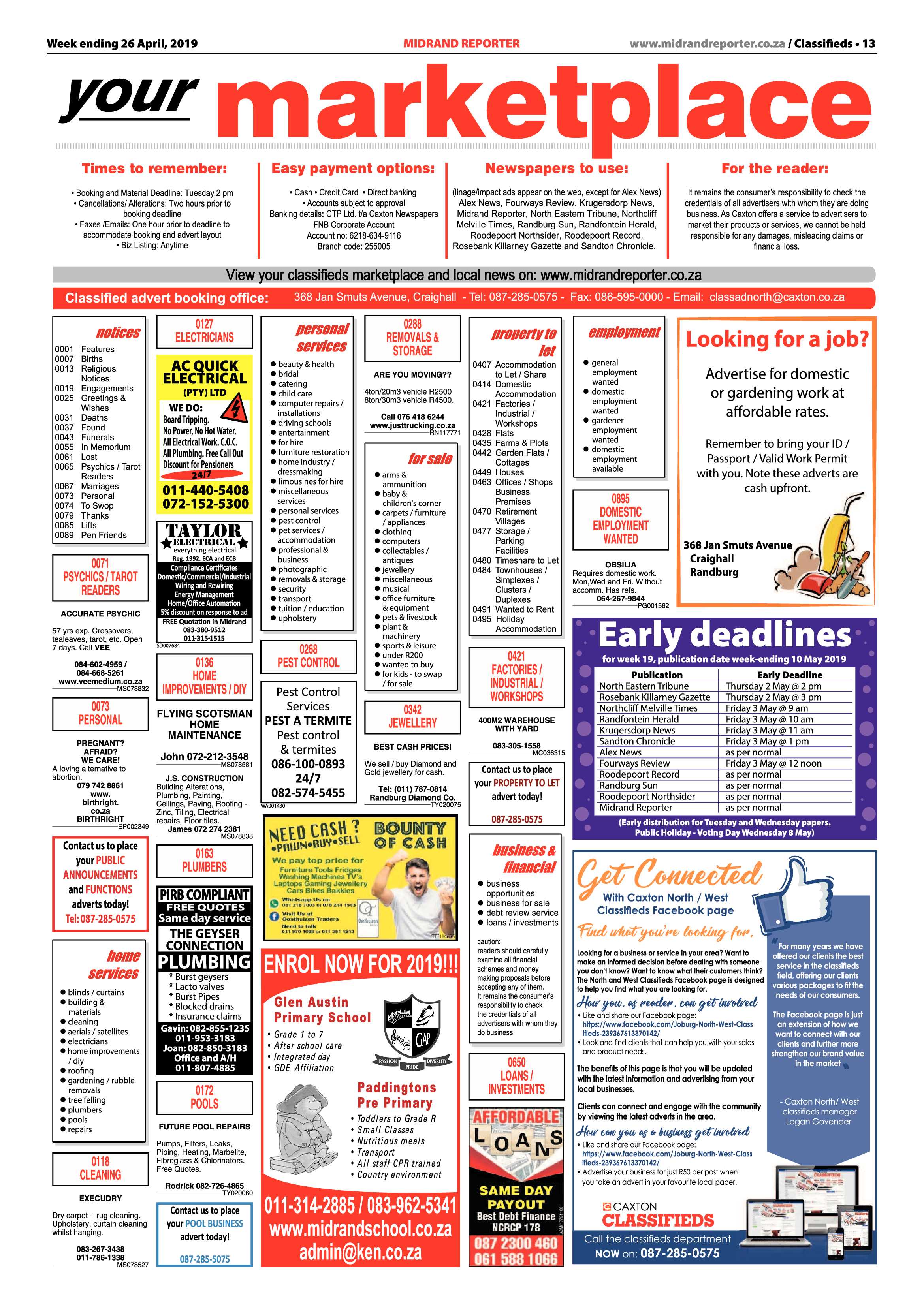 Midrand Reporter 26 April, 2019 page 13