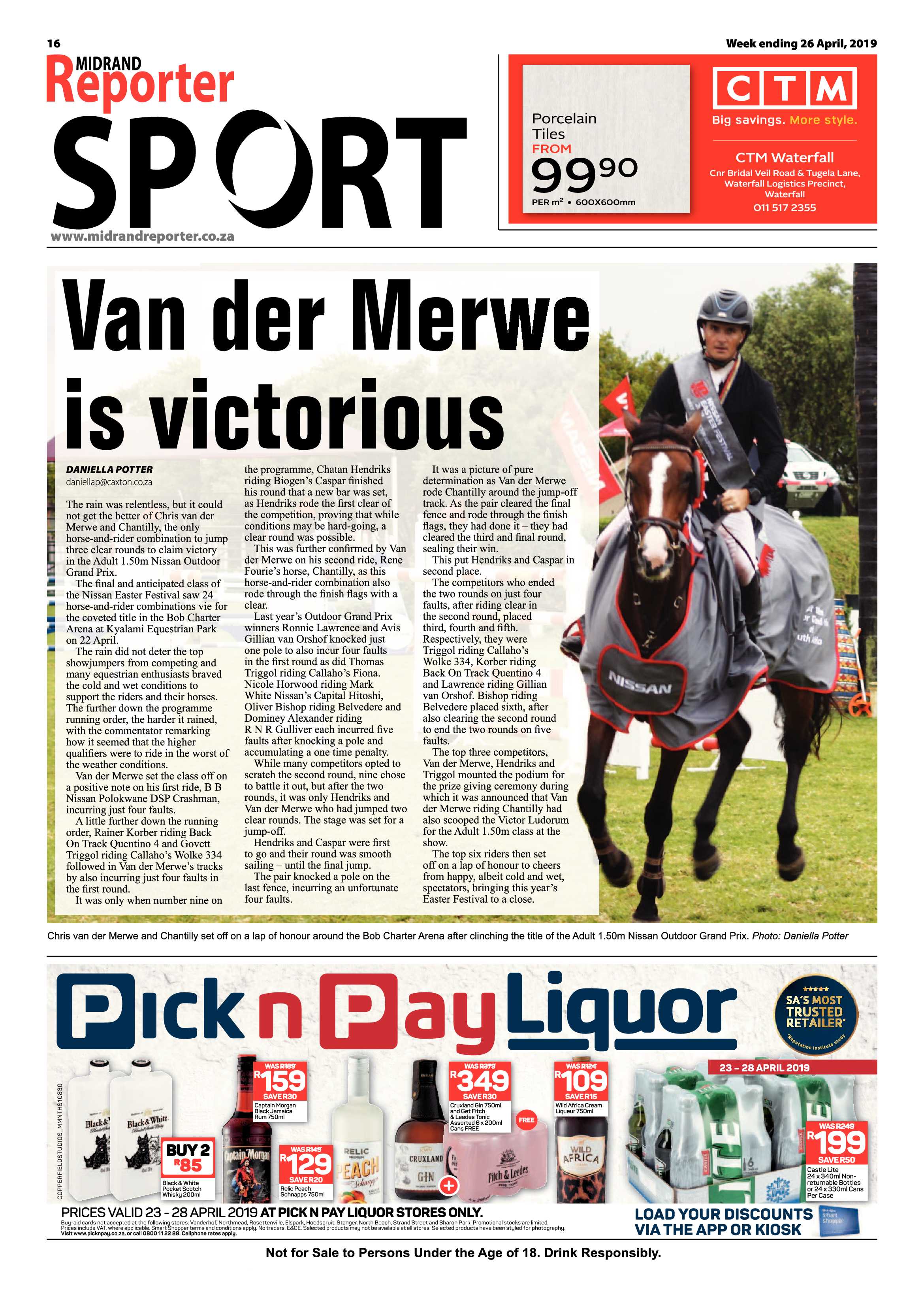 Midrand Reporter 26 April, 2019 page 16