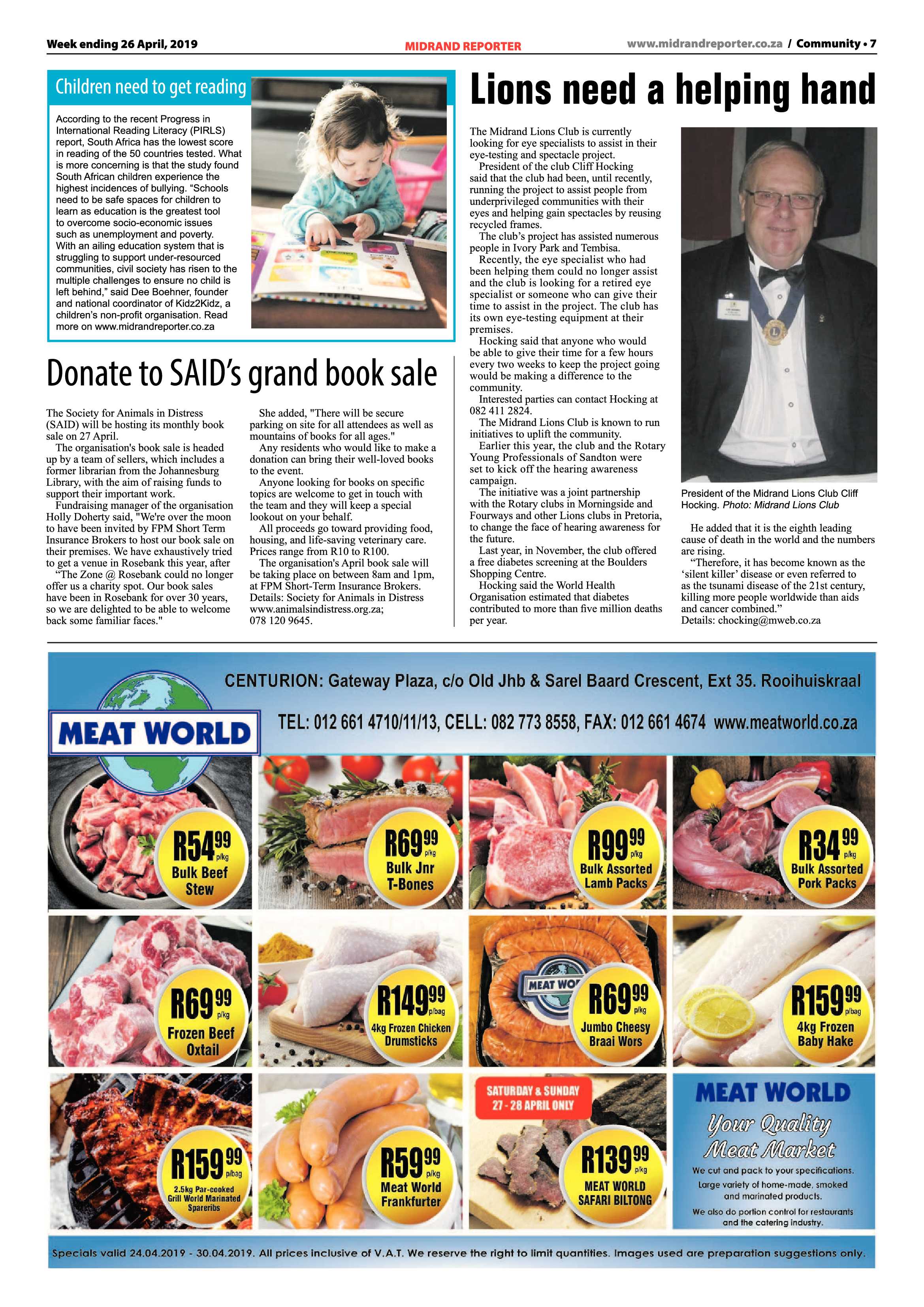 Midrand Reporter 26 April, 2019 page 7