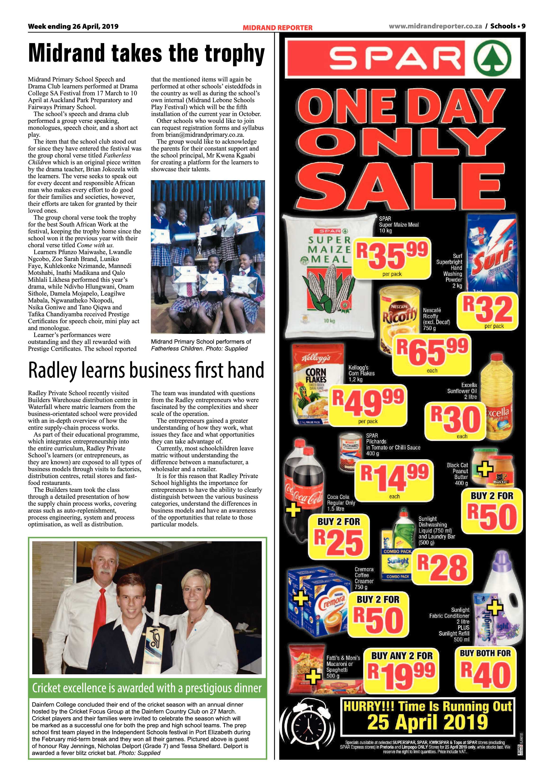Midrand Reporter 26 April, 2019 page 9