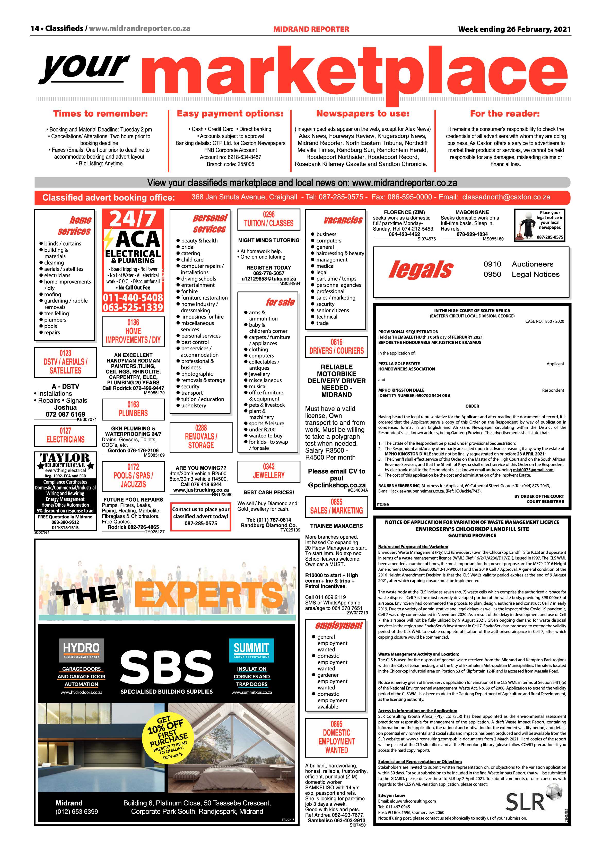 Midrand Reporter 26 February 2021 page 14