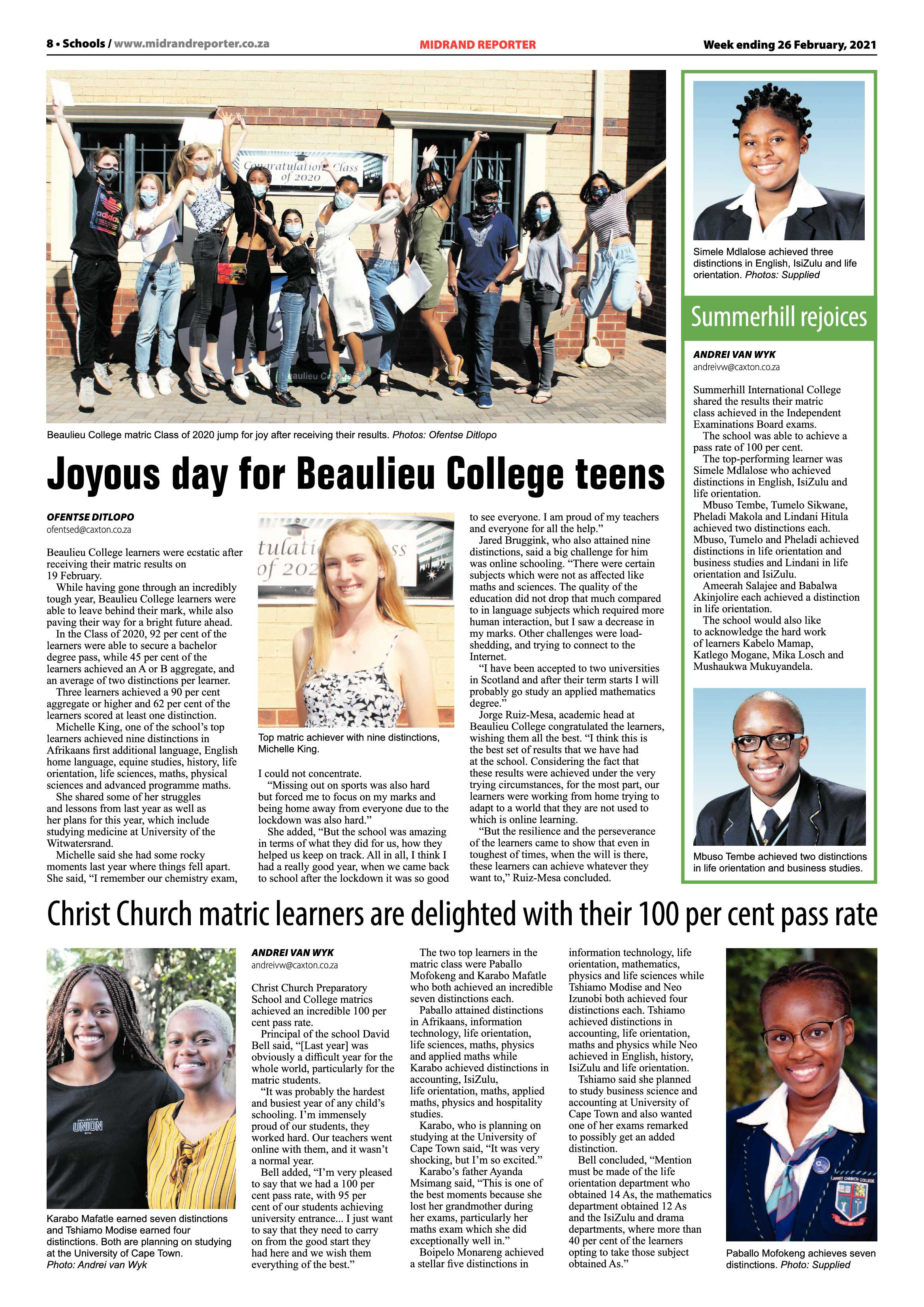 Midrand Reporter 26 February 2021 page 8