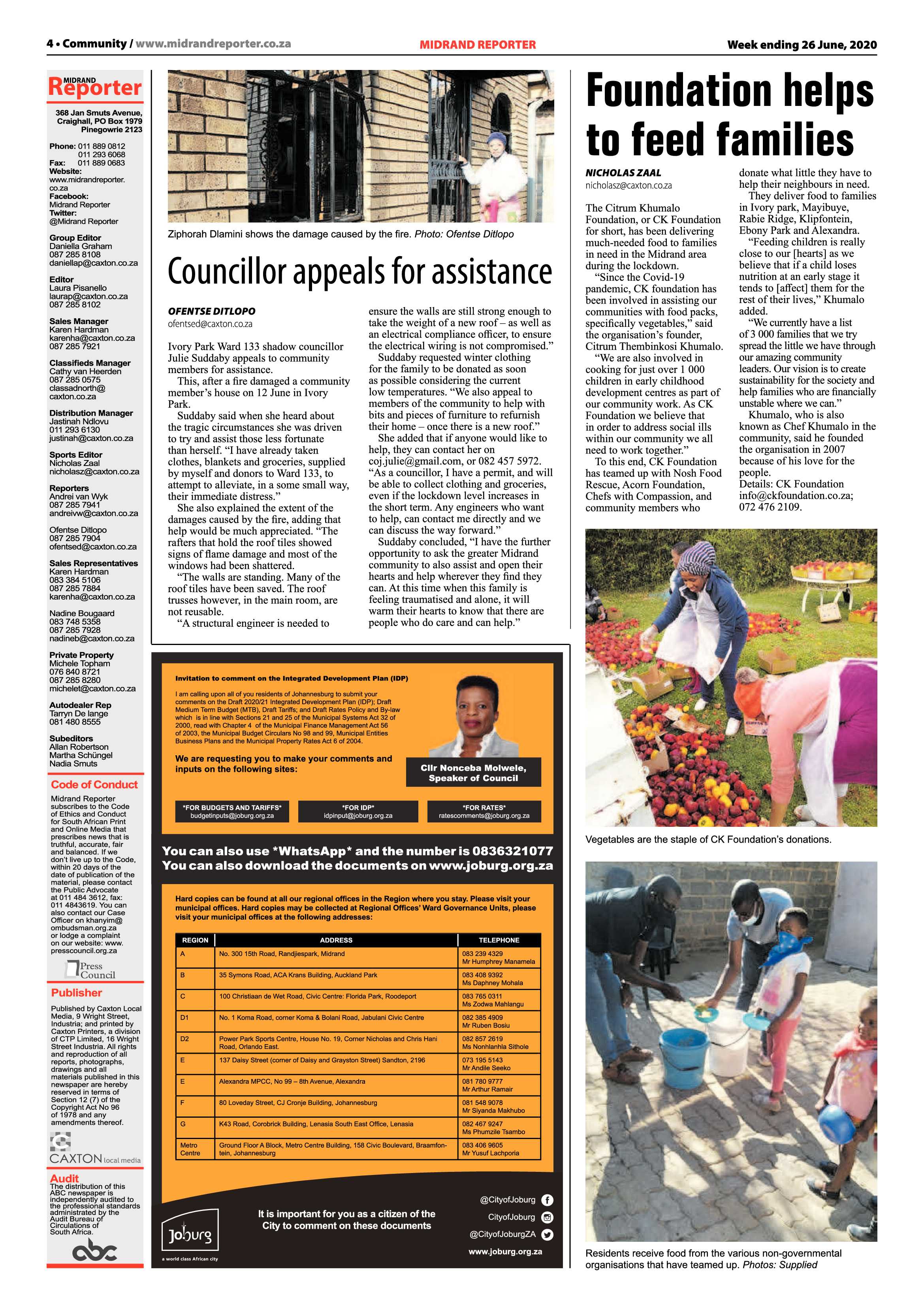 Midrand Reporter 26 June 2020 page 4