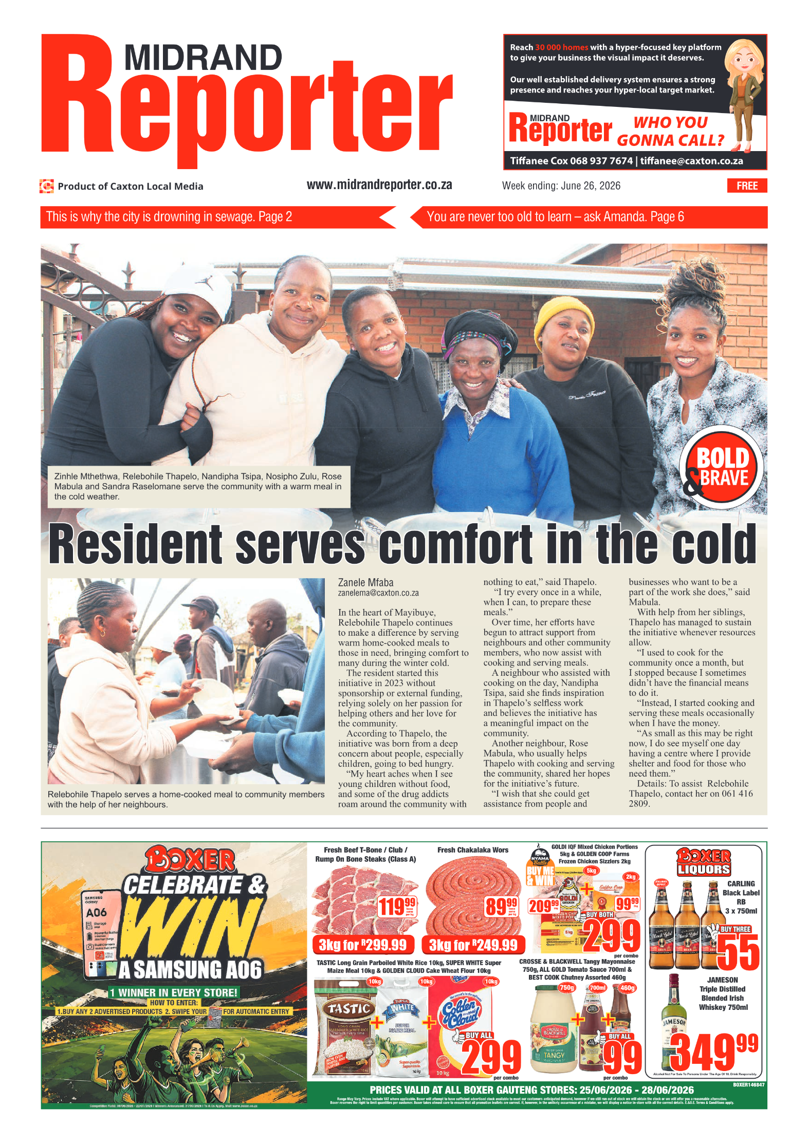 Midrand Reporter 26 June 2026 page 1