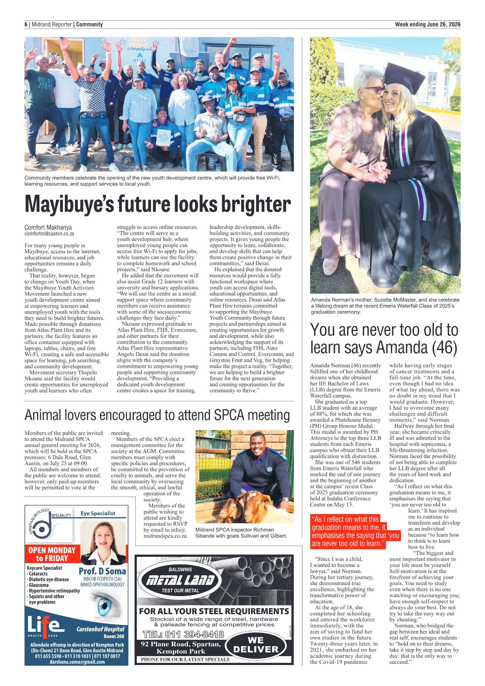 Midrand Reporter 26 June 2026 page 6