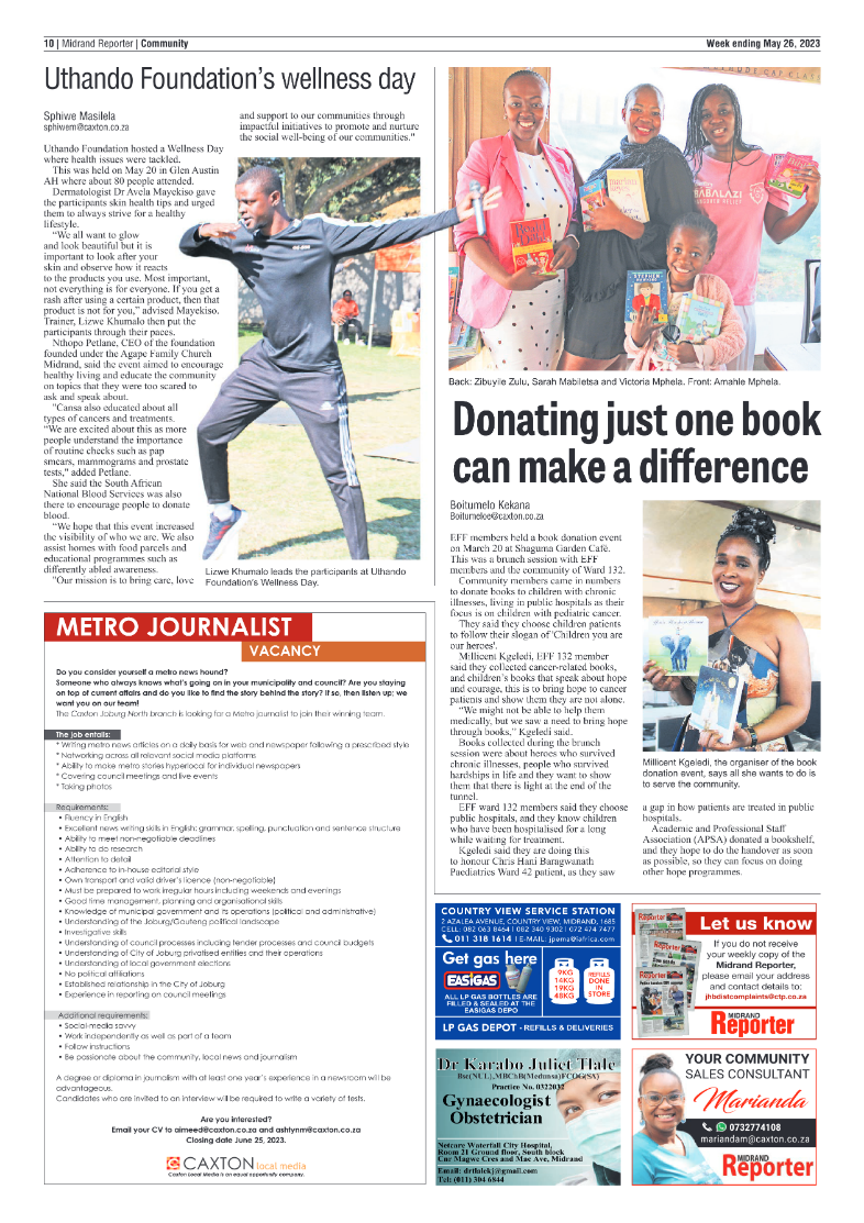 Midrand Reporter 26 May 2023 page 10