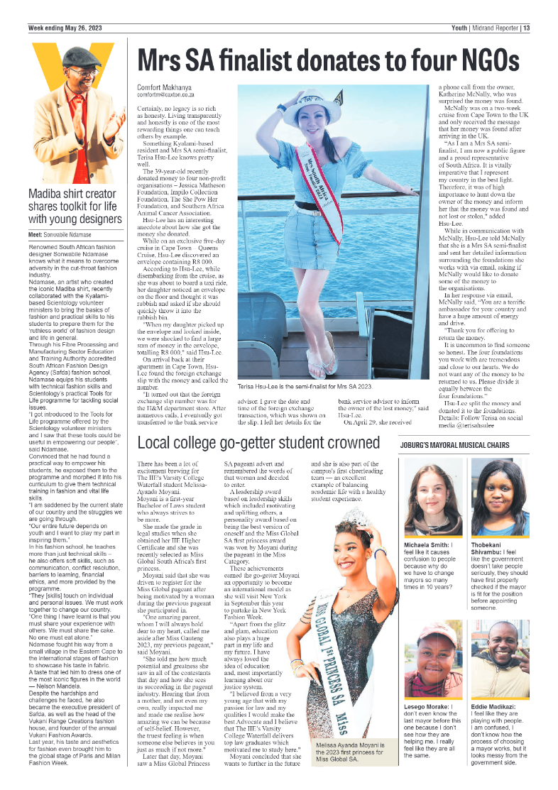 Midrand Reporter 26 May 2023 page 13