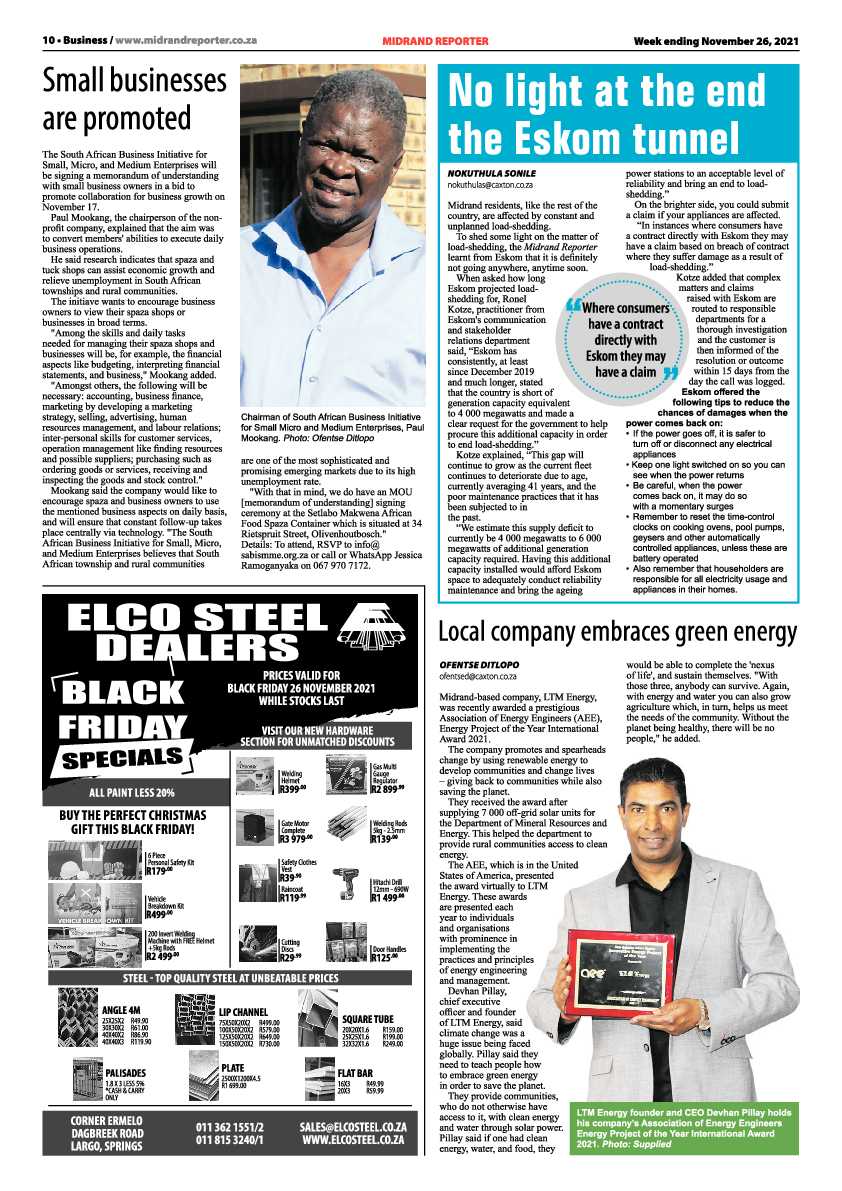 Midrand Reporter 26 November 2021 page 12