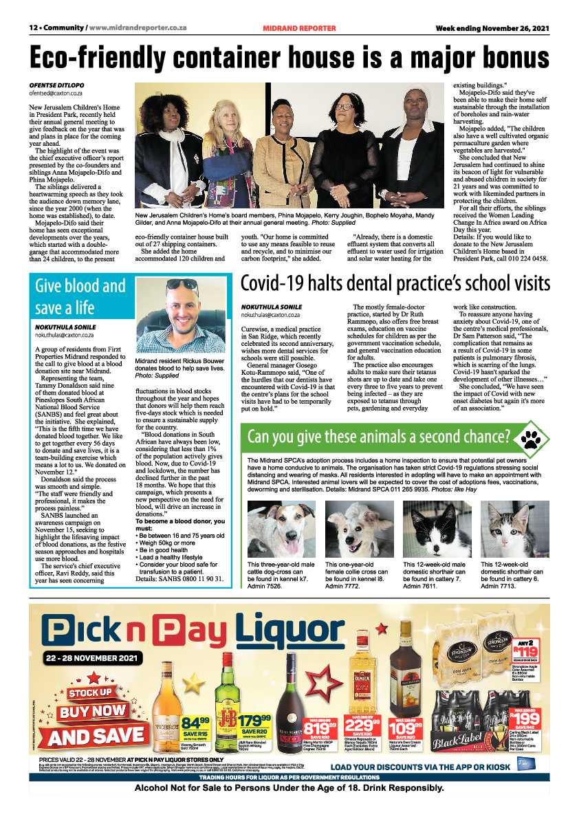 Midrand Reporter 26 November 2021 page 14