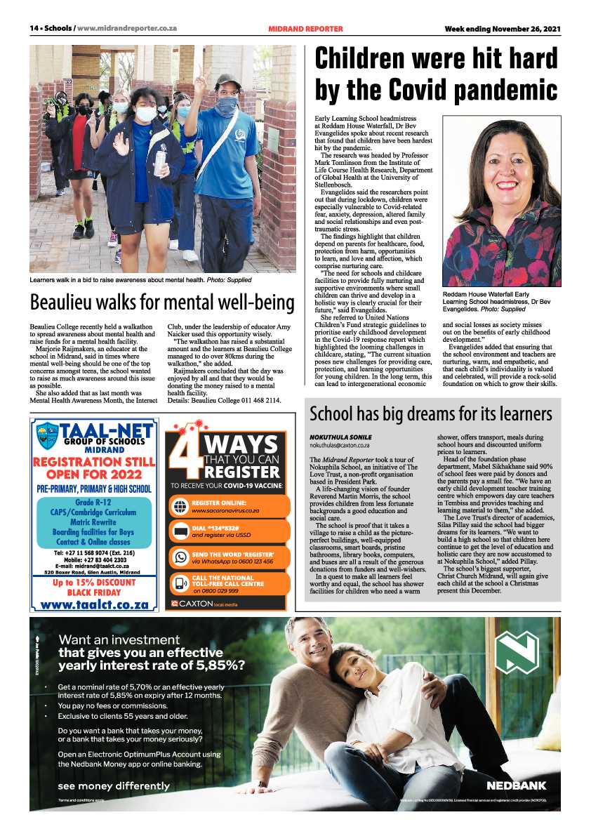 Midrand Reporter 26 November 2021 page 16