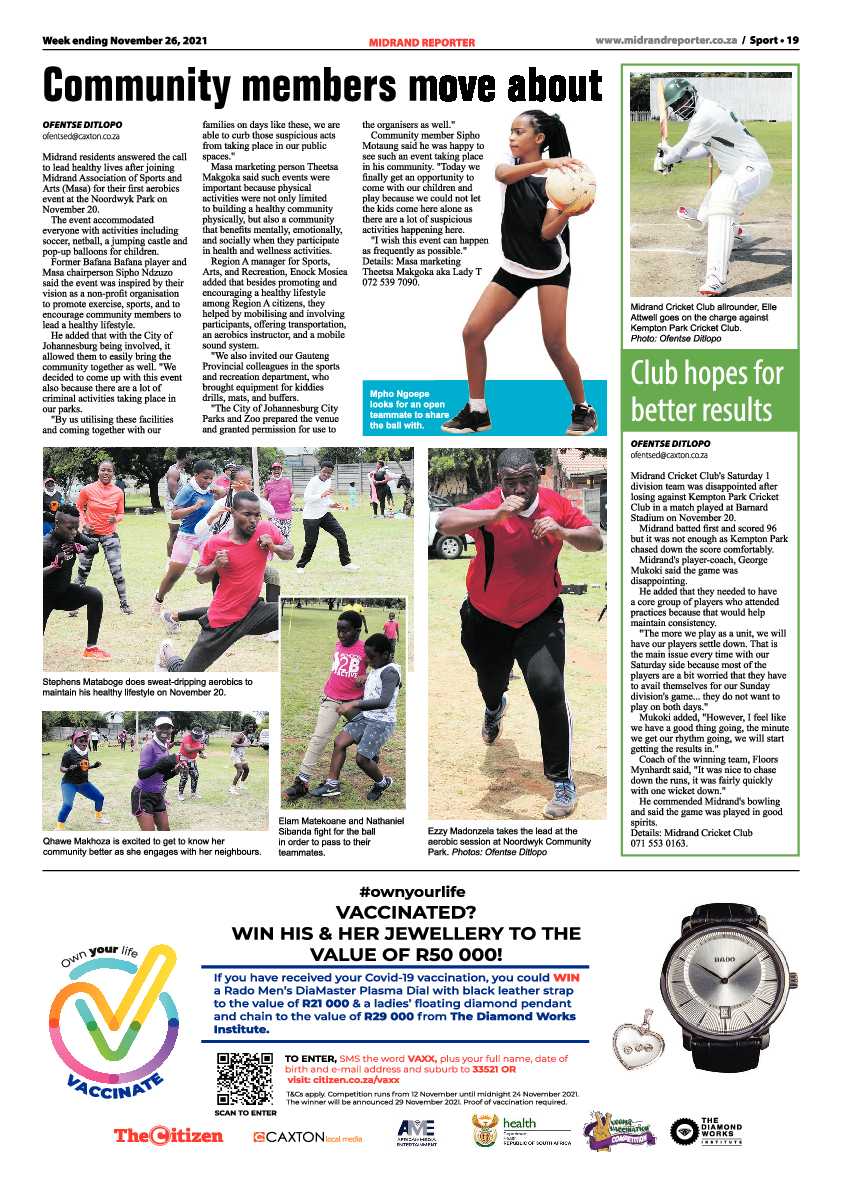 Midrand Reporter 26 November 2021 page 21