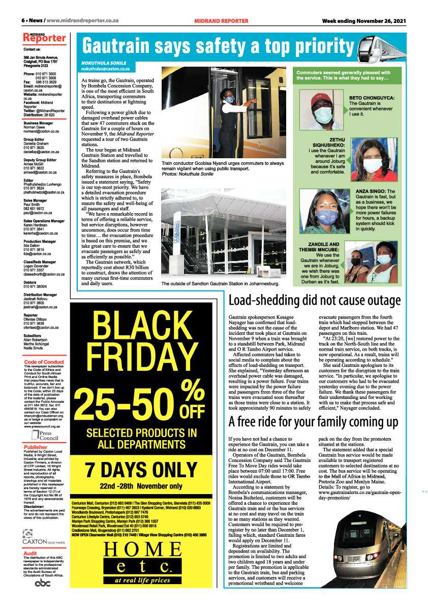 Midrand Reporter 26 November 2021 page 8