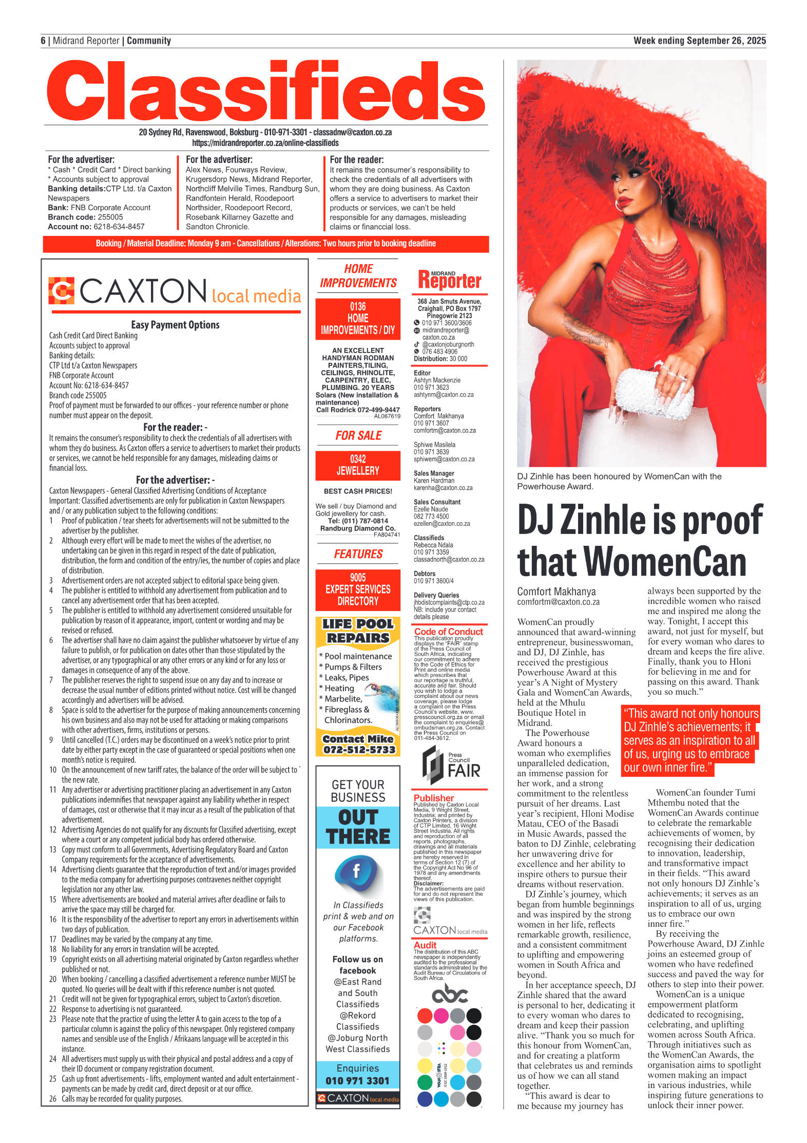 Midrand Reporter 26 September 2025 page 6