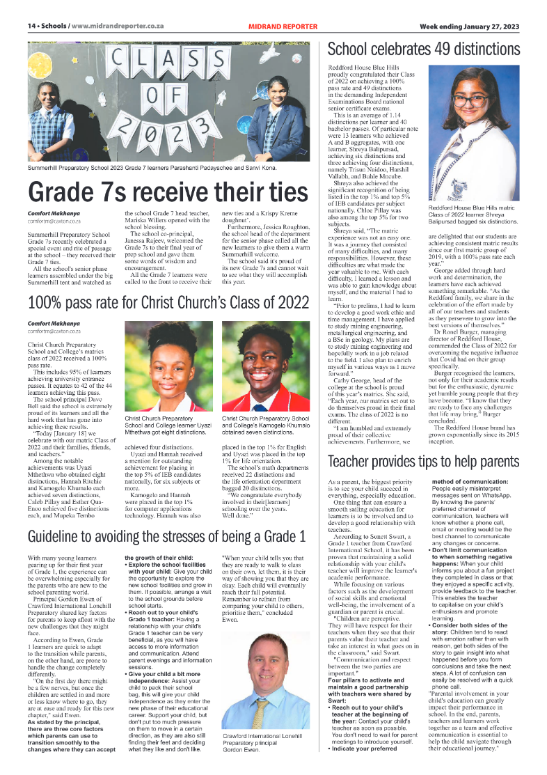 Midrand Reporter 27 Jan 2023 page 14