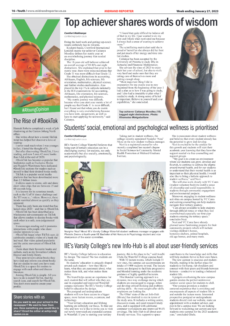 Midrand Reporter 27 Jan 2023 page 16