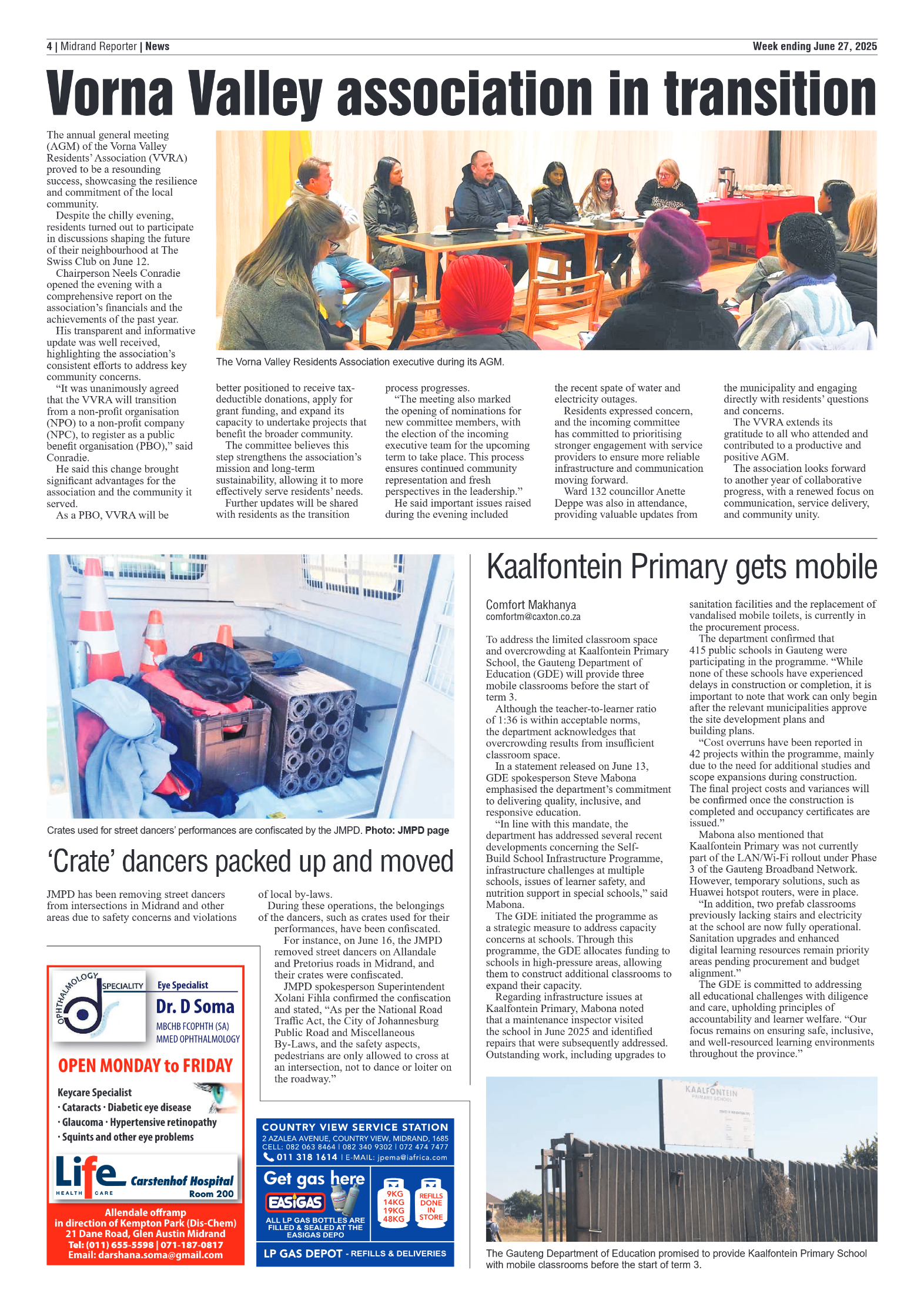 Midrand Reporter 27 June 2025 page 4