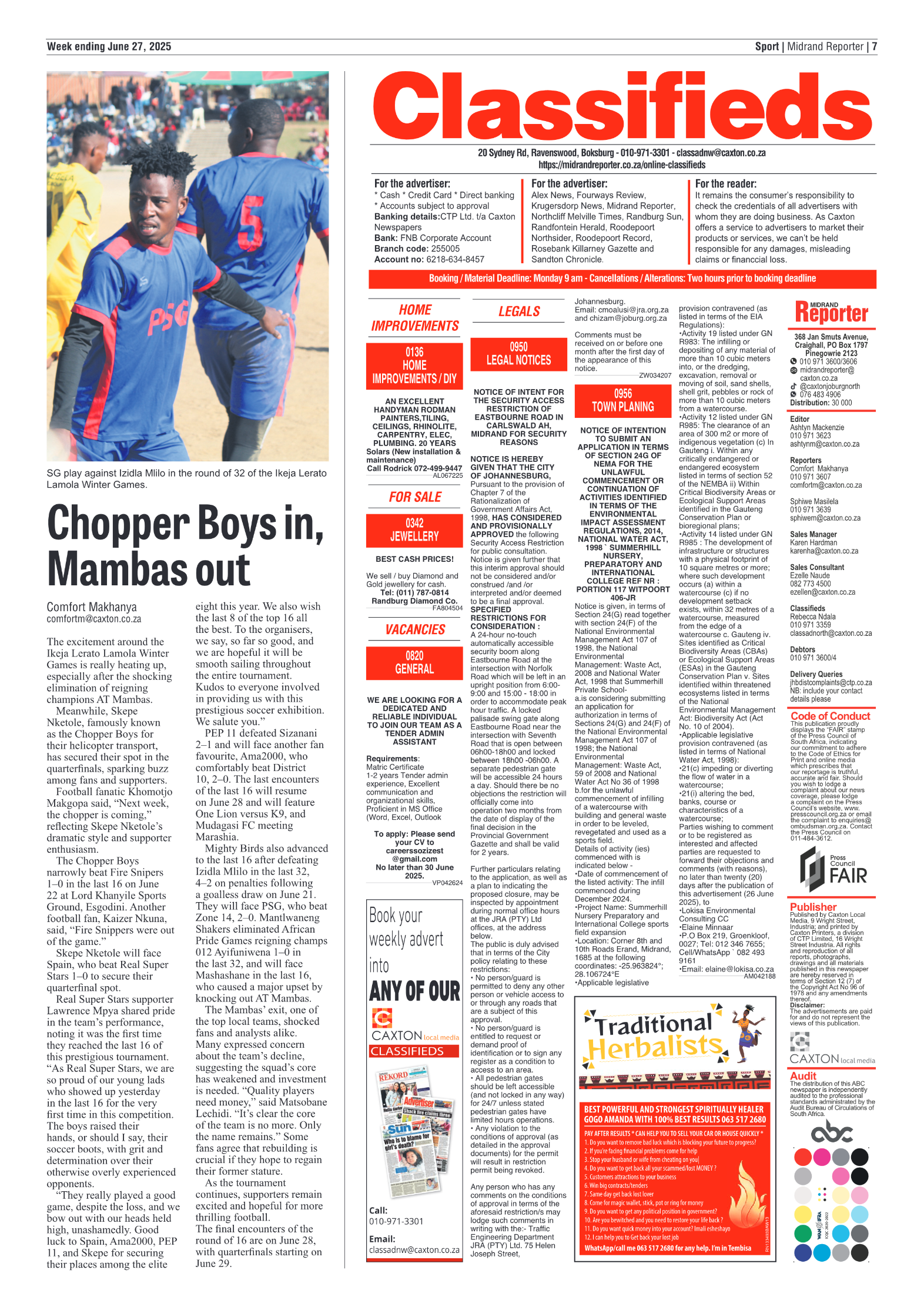Midrand Reporter 27 June 2025 page 7