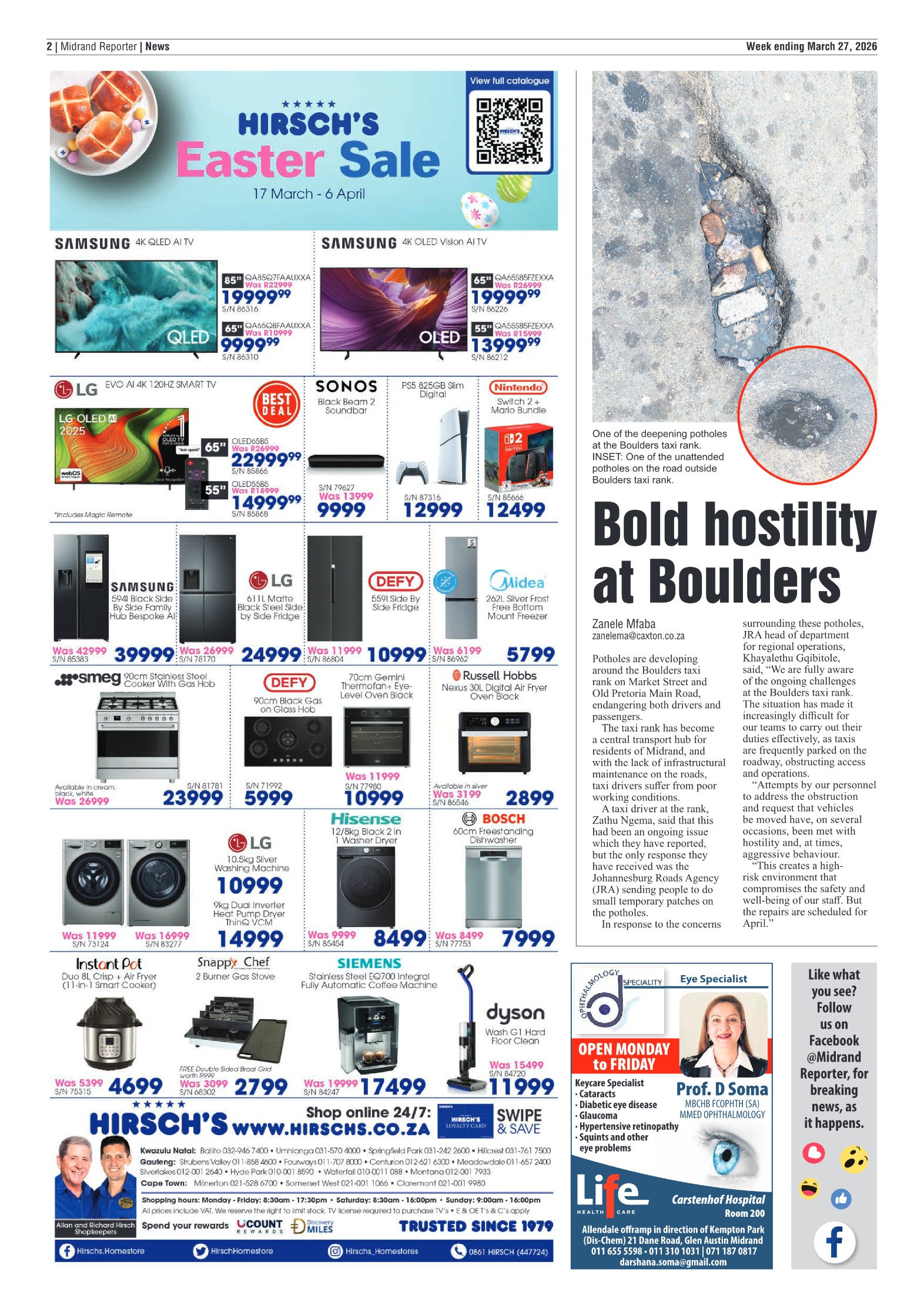 Midrand Reporter 27 March 2026 page 2