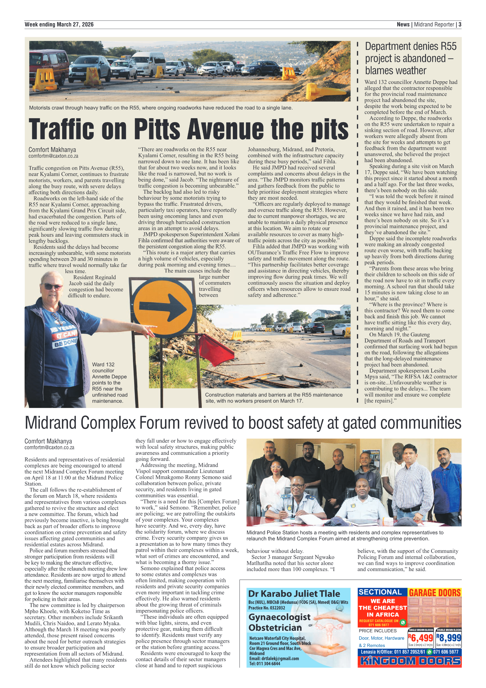 Midrand Reporter 27 March 2026 page 3
