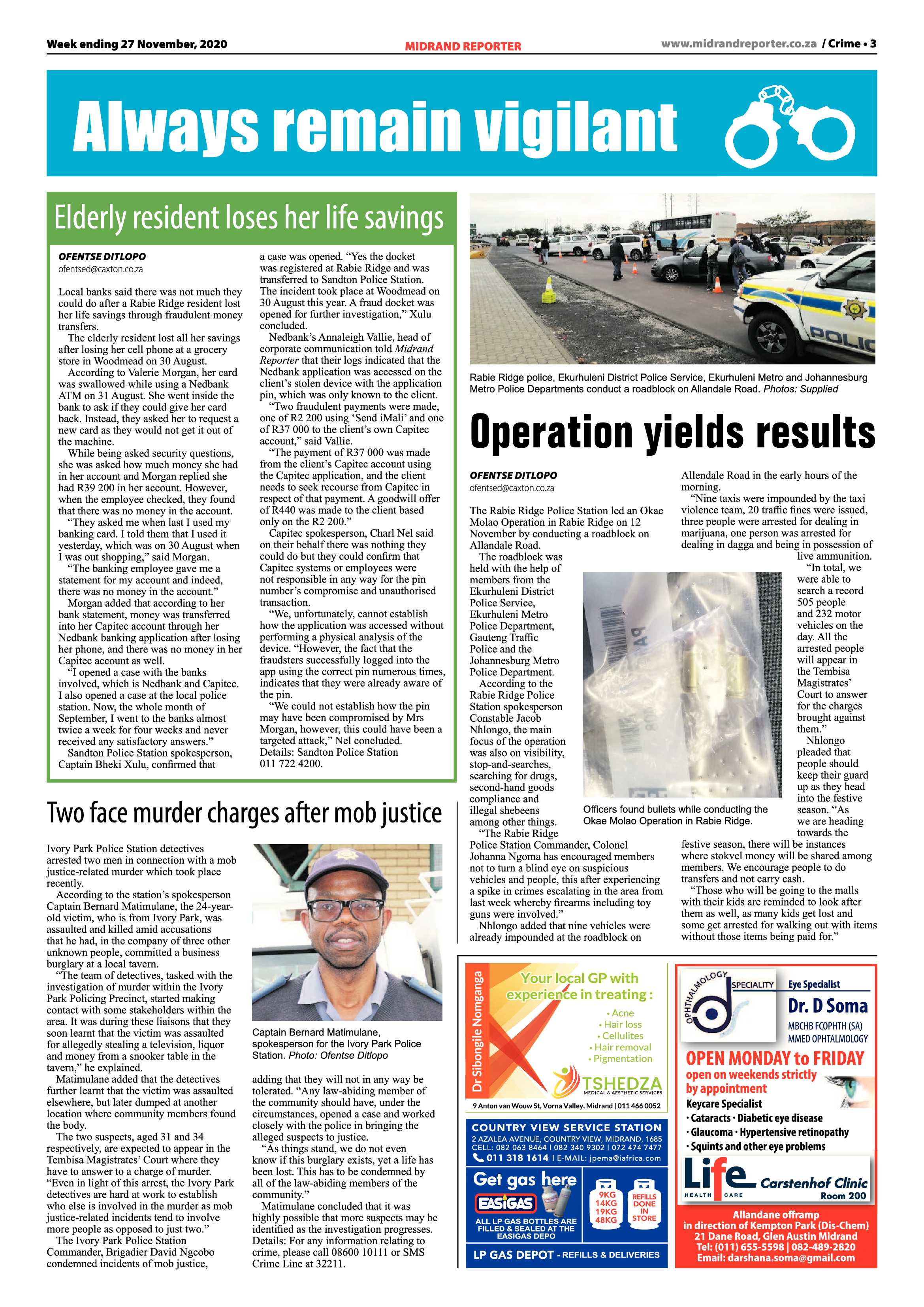 Midrand Reporter 27 November 2020 page 3