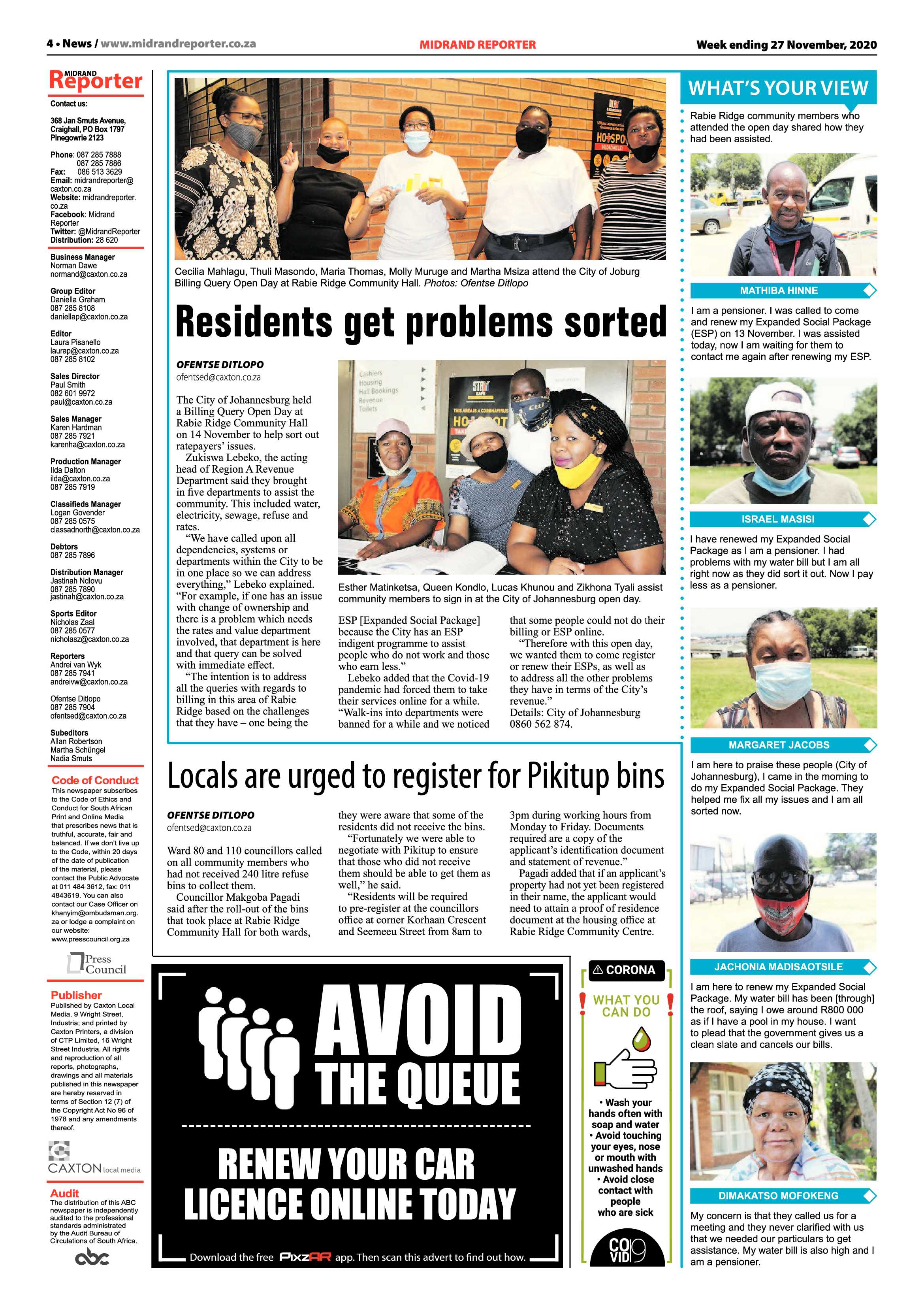 Midrand Reporter 27 November 2020 page 4