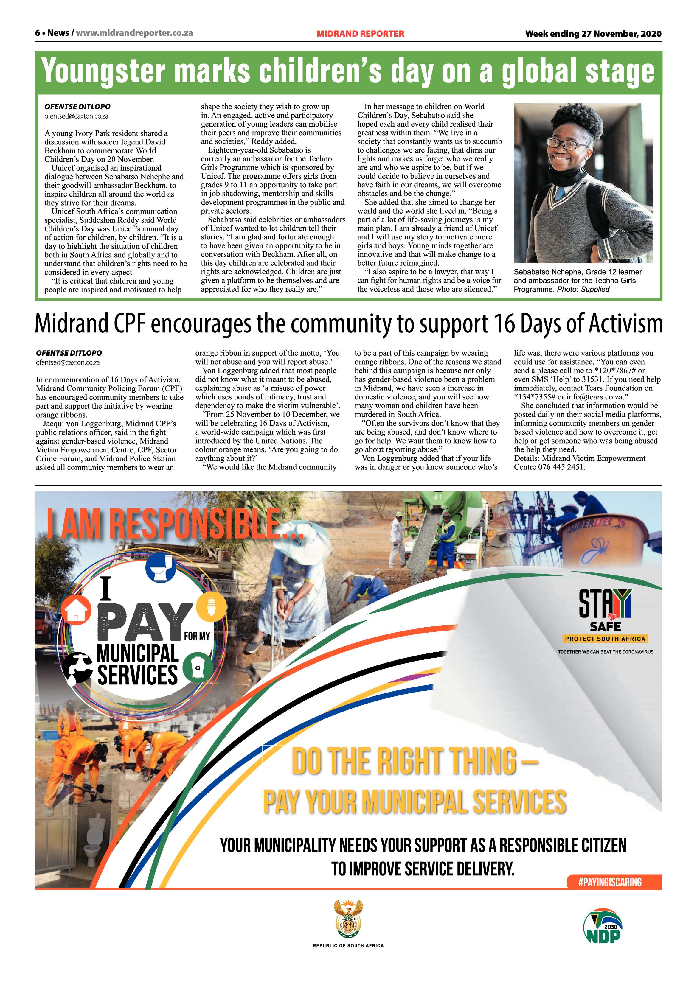 Midrand Reporter 27 November 2020 page 6