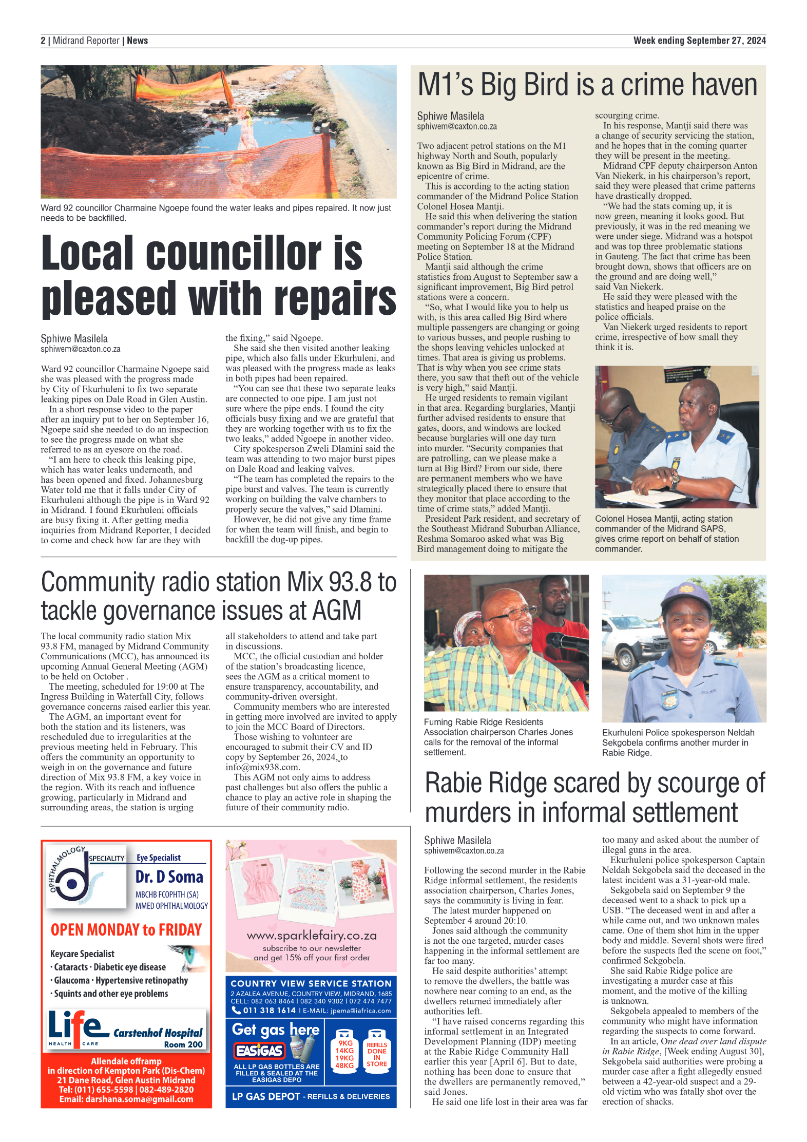 Midrand Reporter 27 September 2024 page 2