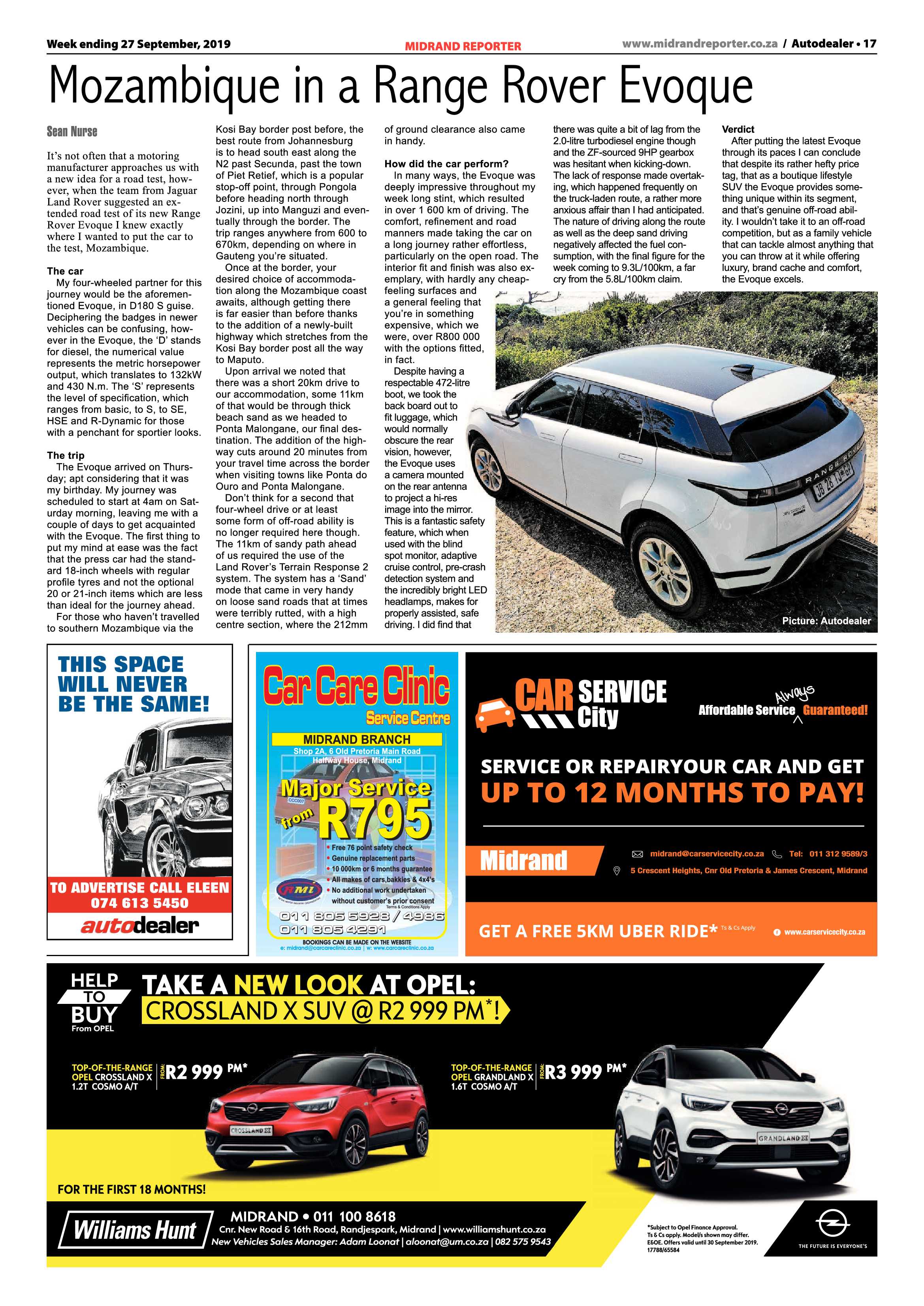 Midrand Reporter 27 September, 2019 page 16