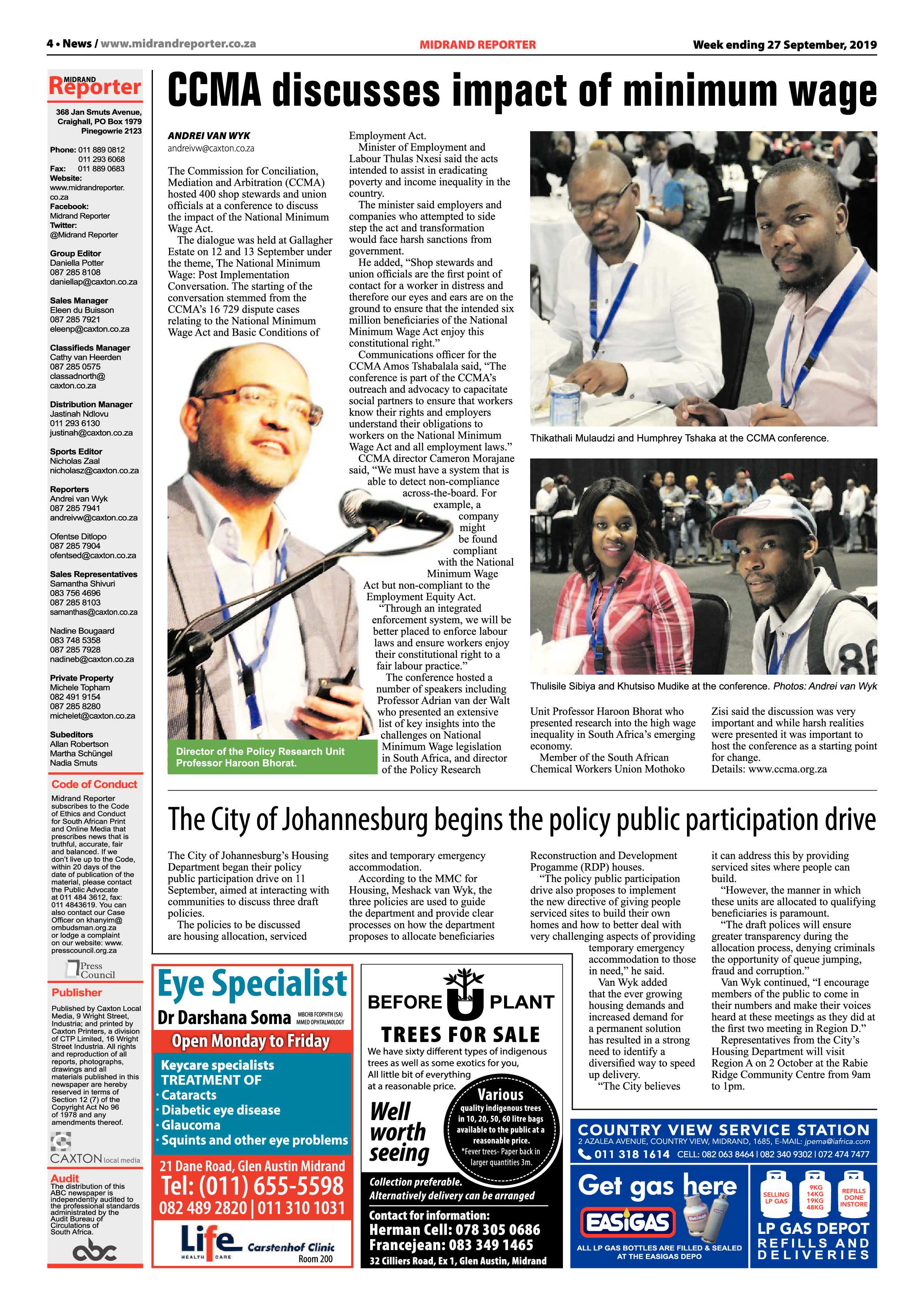 Midrand Reporter 27 September, 2019 page 4