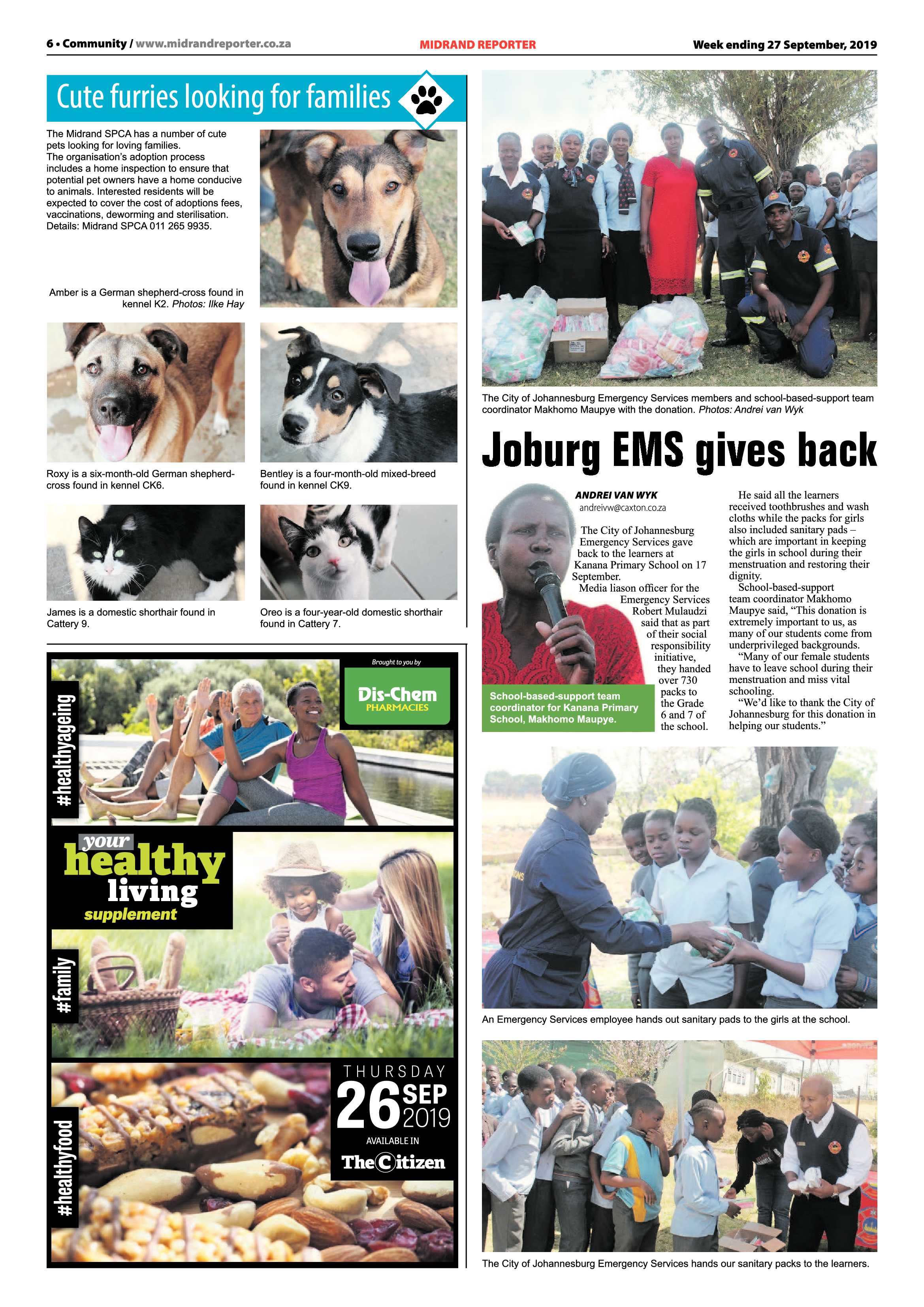 Midrand Reporter 27 September, 2019 page 6