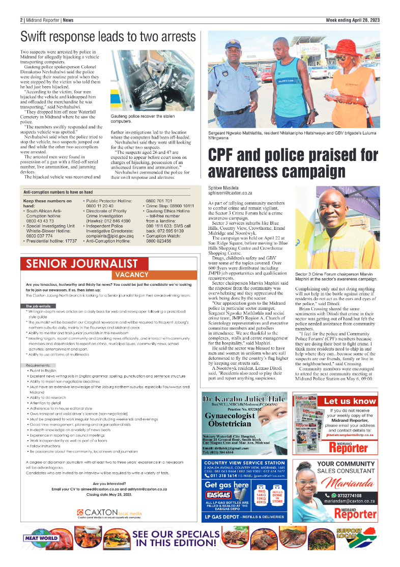 Midrand Reporter 28 April 2023 page 2