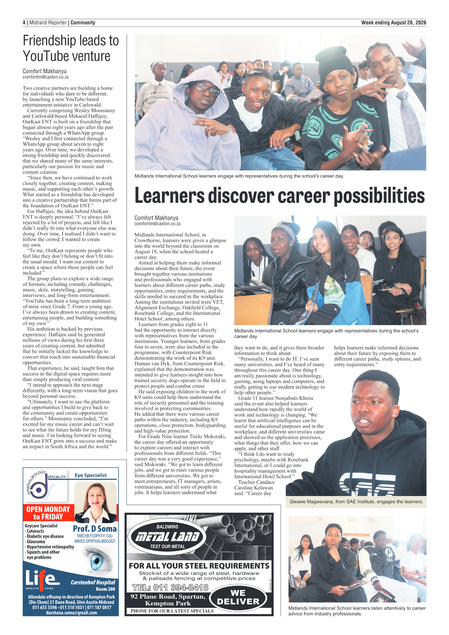 Midrand Reporter 28 August 2026 page 4