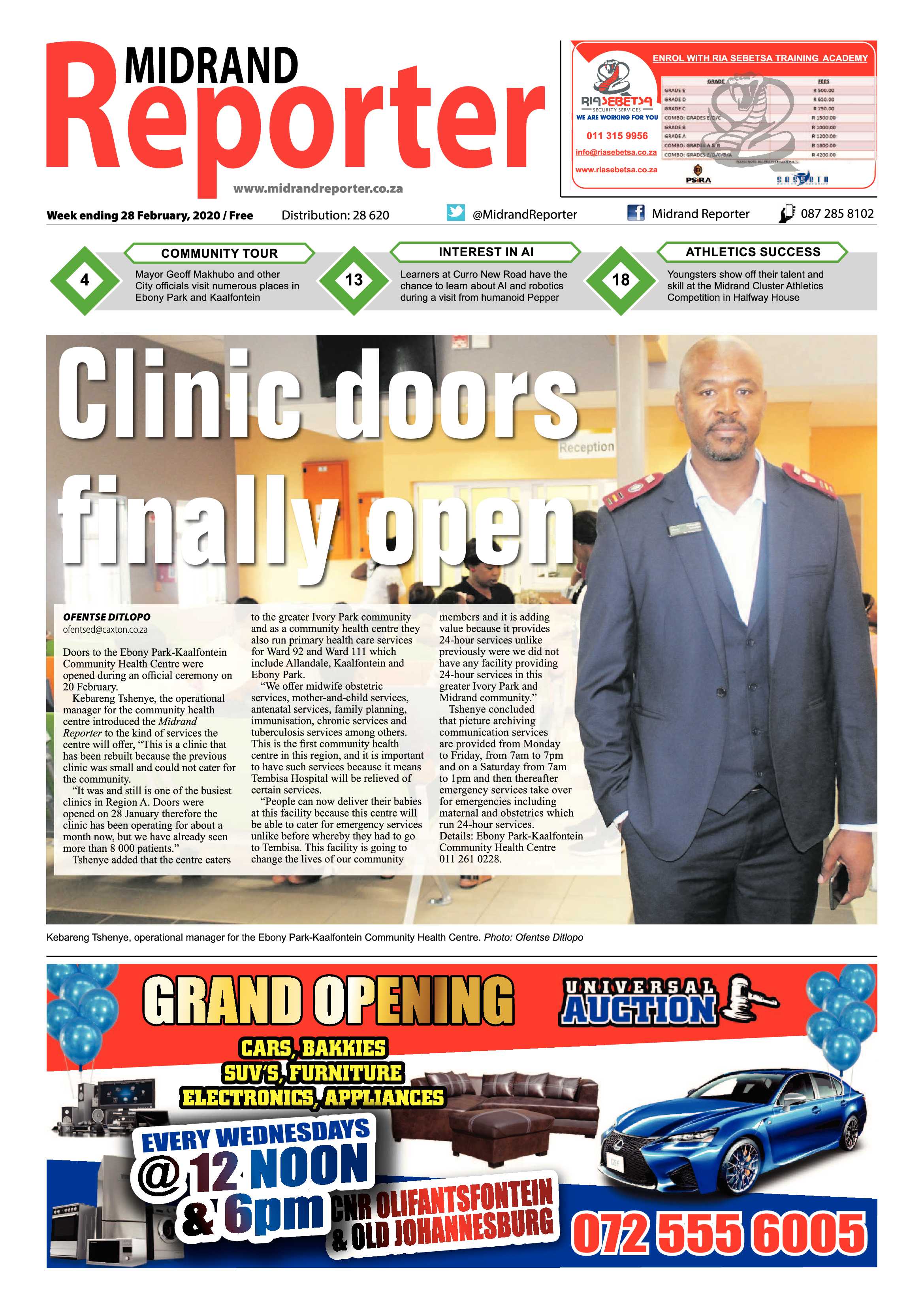 Midrand Reporter 28 February 2020 page 1