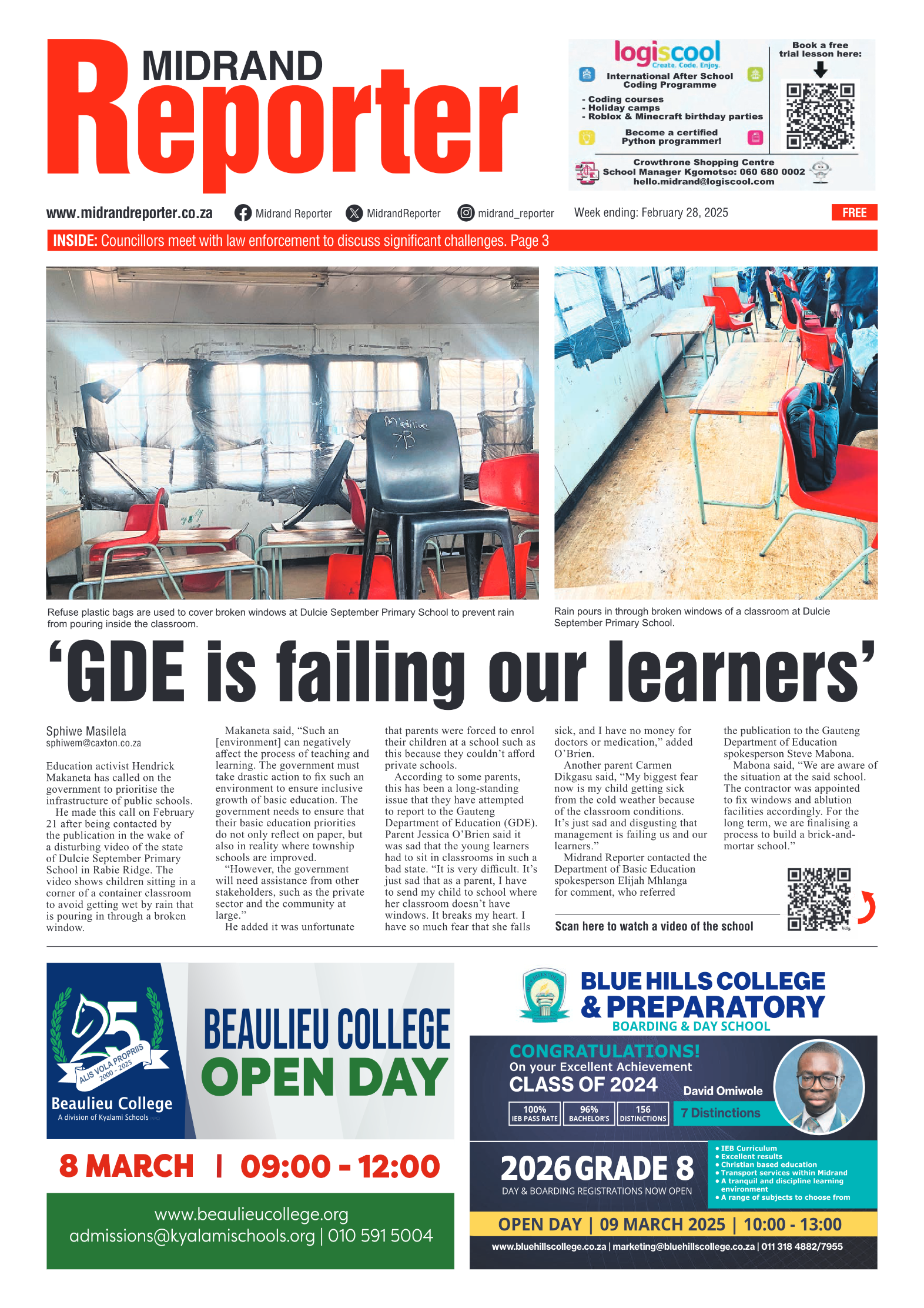 Midrand Reporter 28 February 2025 page 1
