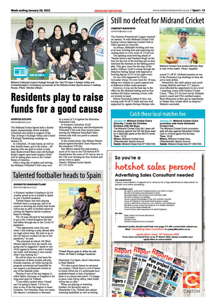 Midrand Reporter 28 January 2022 page 15