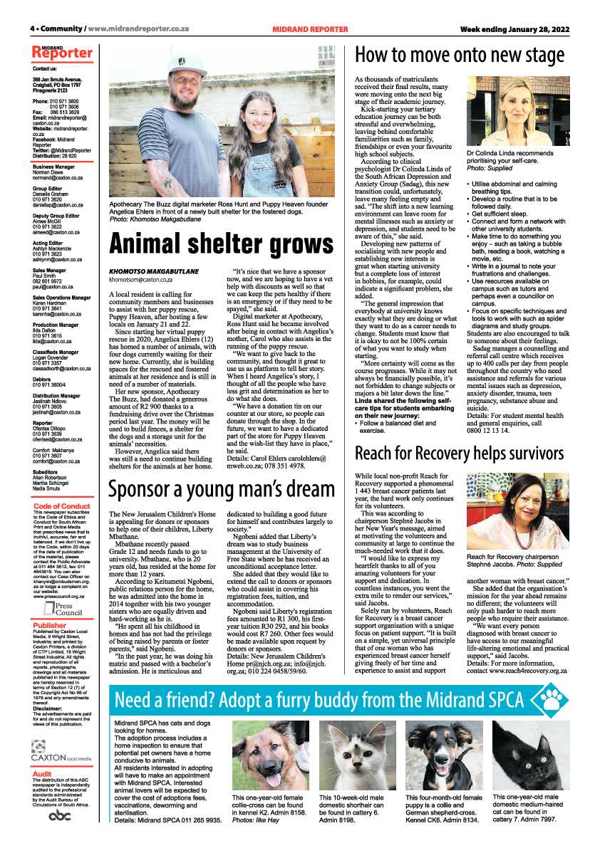 Midrand Reporter 28 January 2022 page 4