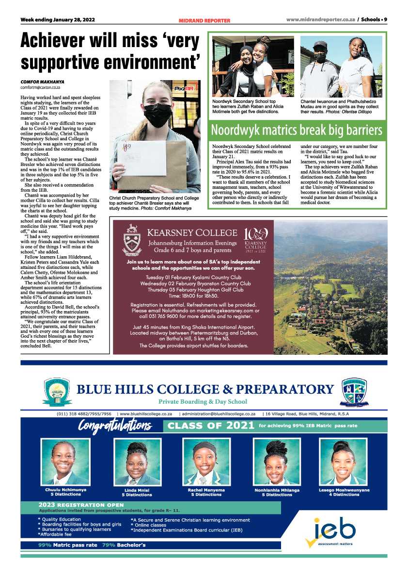Midrand Reporter 28 January 2022 page 9