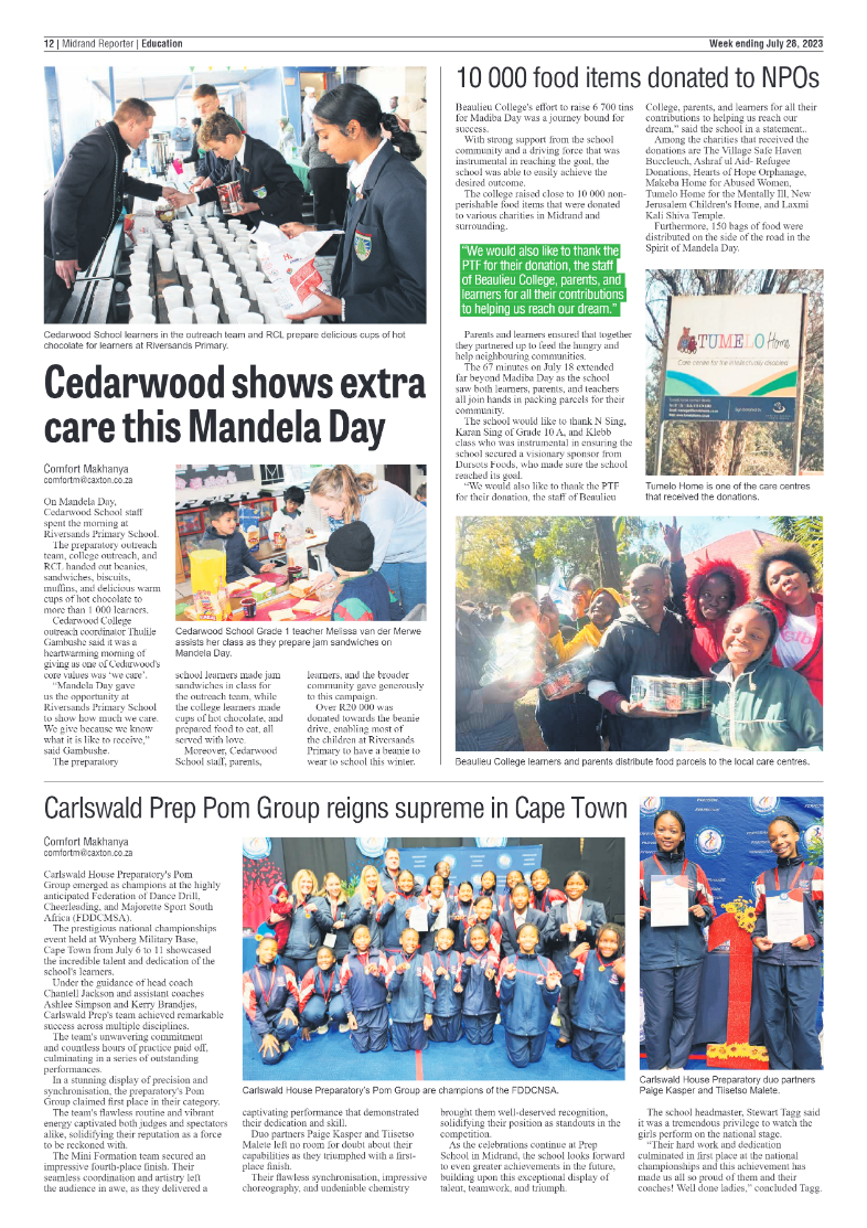 Midrand Reporter 28 July 2023 page 12