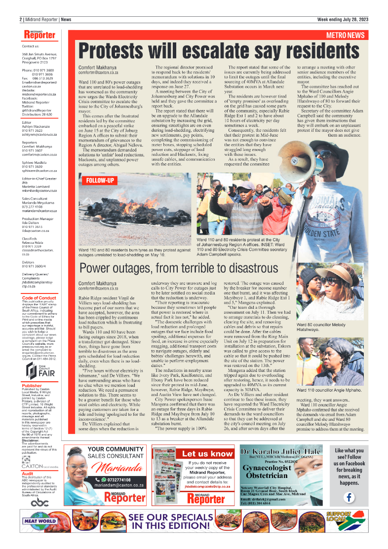 Midrand Reporter 28 July 2023 page 2