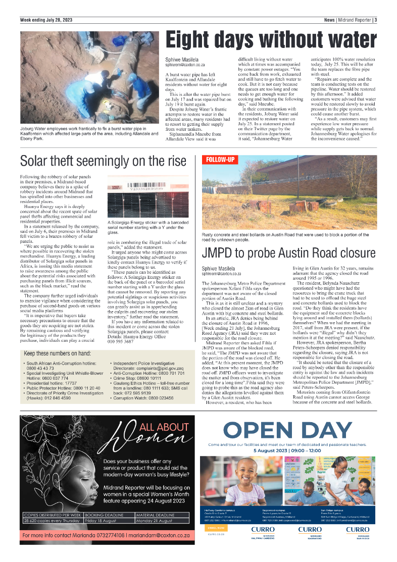 Midrand Reporter 28 July 2023 page 3