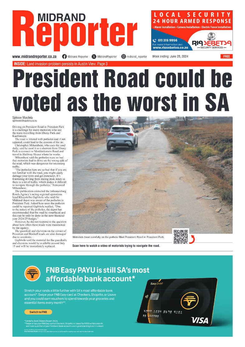 Midrand Reporter 28 June 2024 page 1